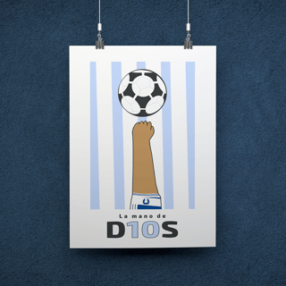 POSTER MARADONA D10S