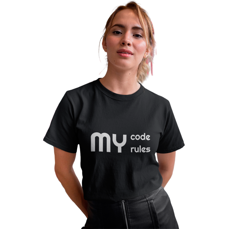 Nome do produto: Camiseta Feminina - My code, my rules