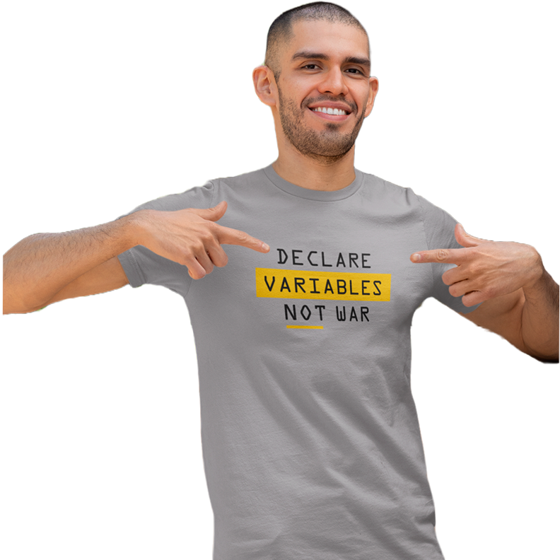 Nome do produto: Declare variáveis não guerra 