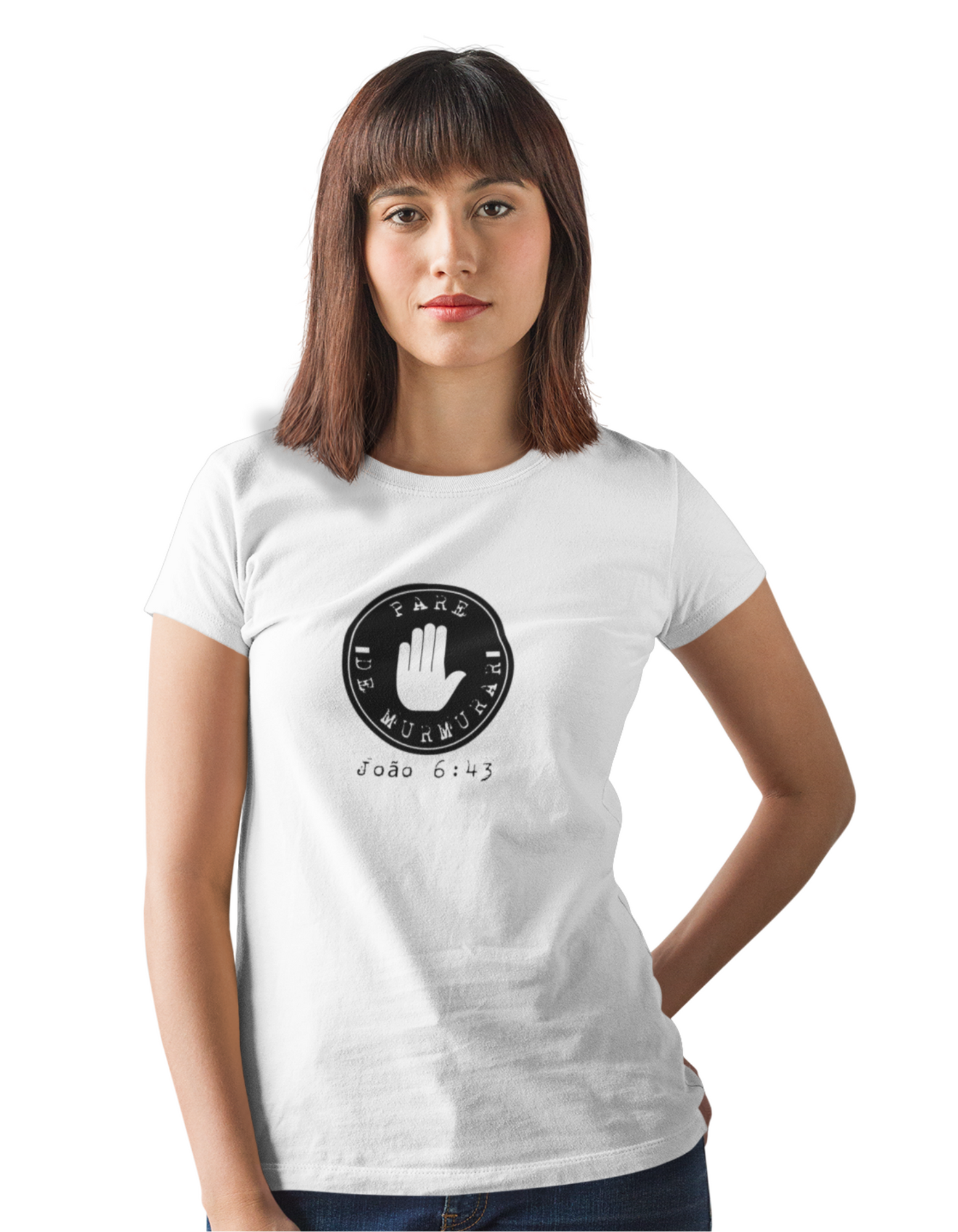 Nome do produto: T-SHIRT FEMININA - MALHA PRIME - PARE DE MURMURAR (BLACK)
