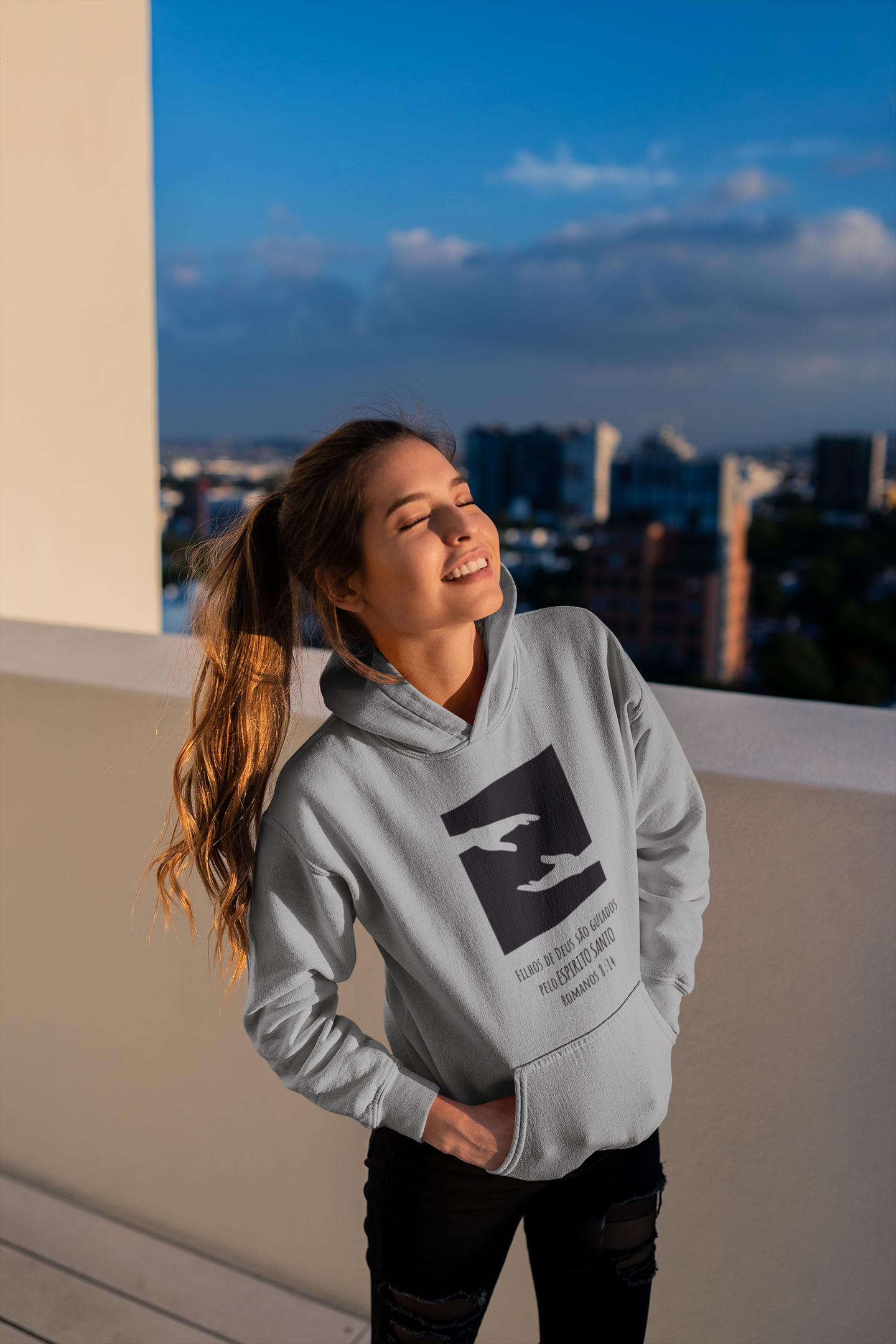 Nome do produto: MOLETOM CANGURU UNISSEX - GUIADOS (BLACK)