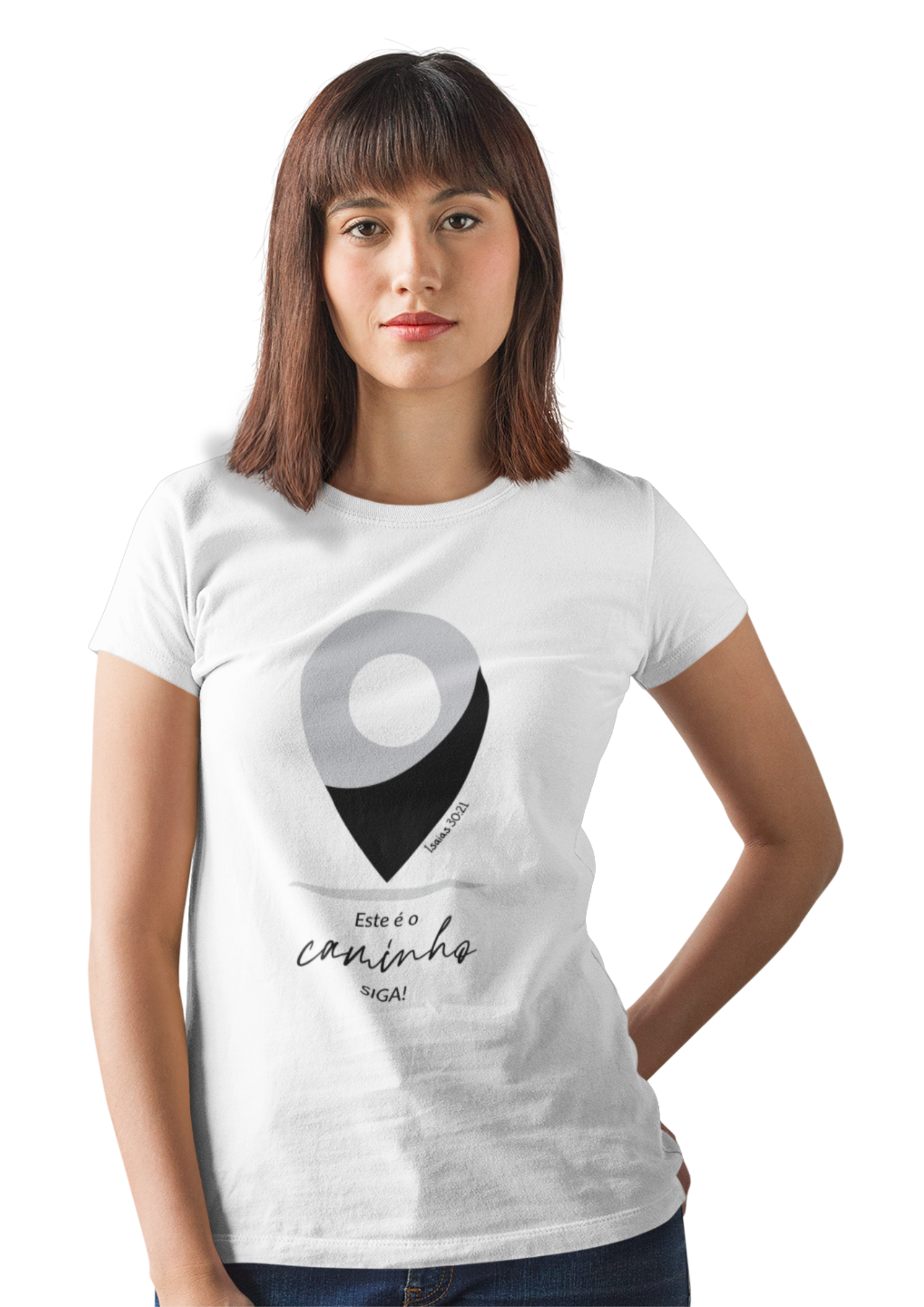 Nome do produto: T-SHIRT FEMININA  - MALHA CLASSICA - SIGA (BLACK/WHITE)