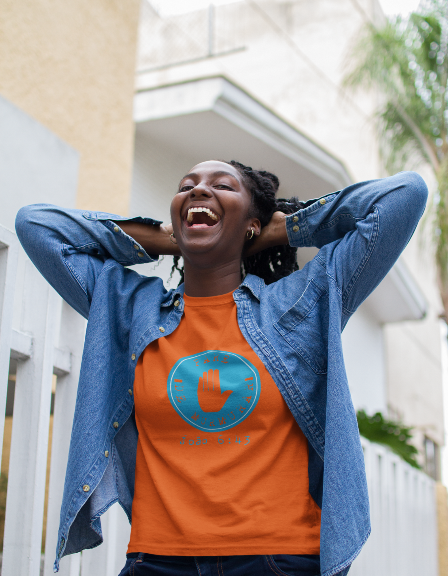 Nome do produto: T-SHIRT FEMININA - MALHA CLASSICA - PARE DE MURMURAR (BLUE)