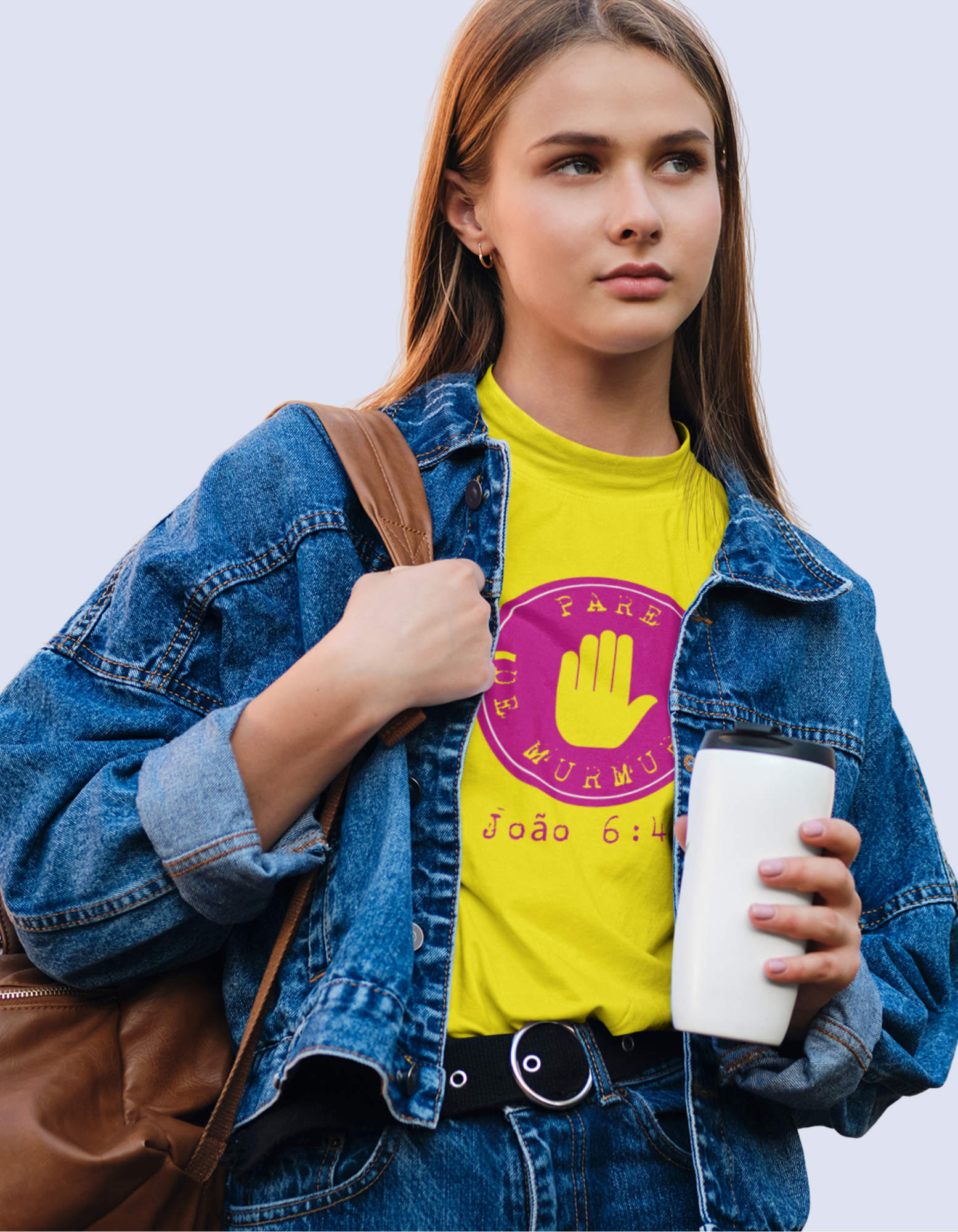 Nome do produto: T-SHIRT FEMININA - MALHA QUALITY - PARE DE MURMURAR (PINK)