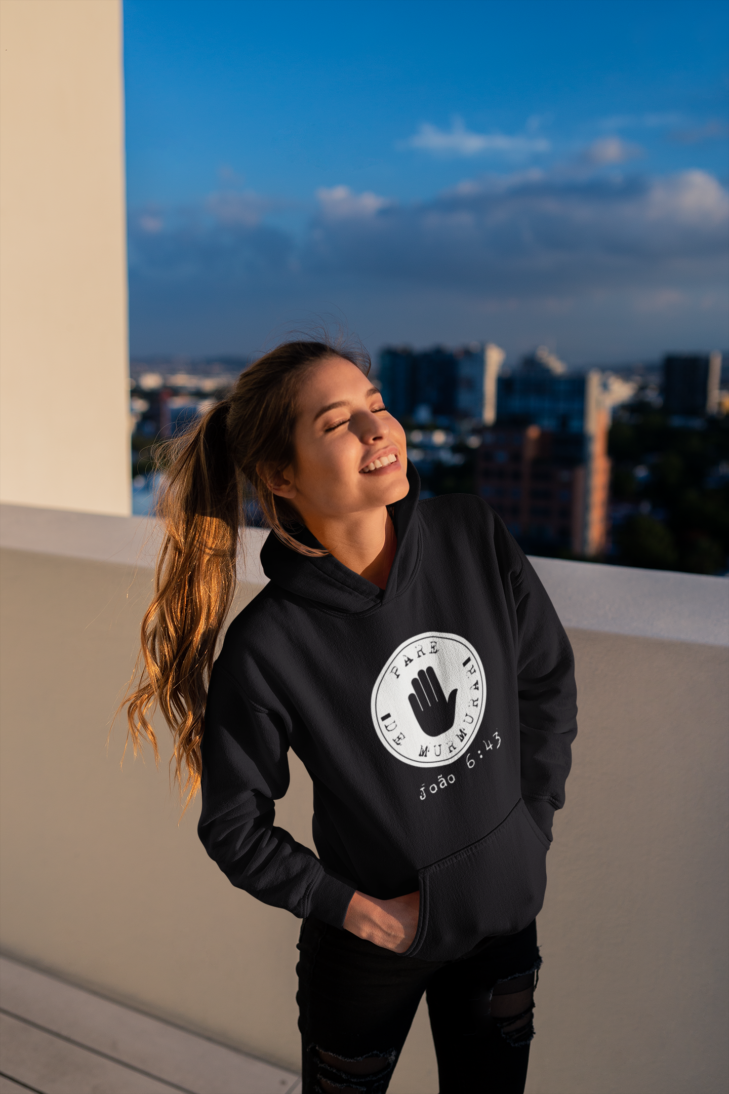 Nome do produto: MOLETOM CANGURU UNISSEX - PARE DE MURMURAR (WHITE)