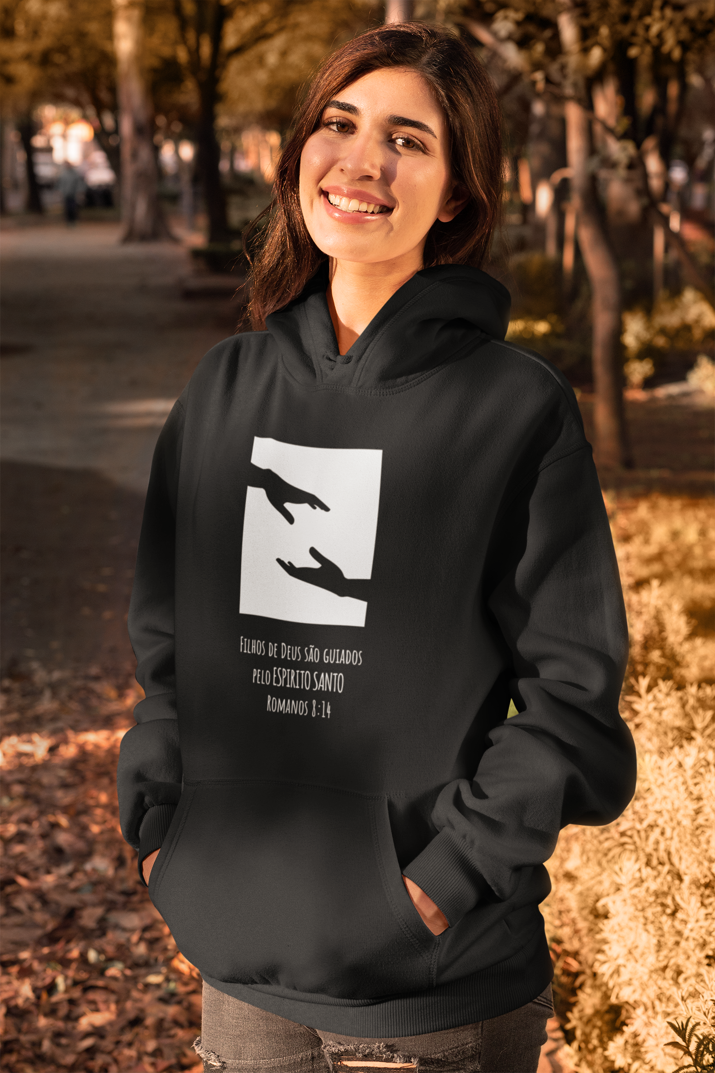 Nome do produto: MOLETOM CANGURU UNISSEX - GUIADOS (WHITE)