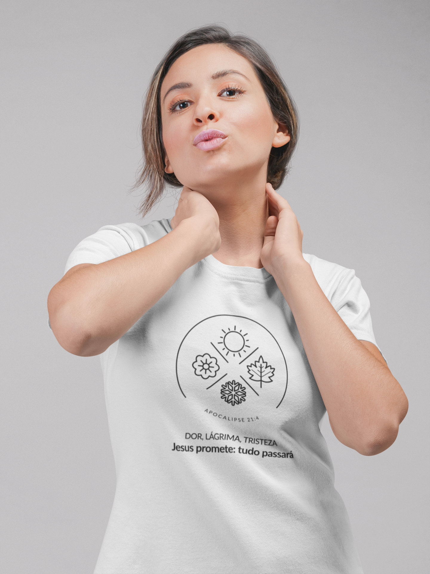 Nome do produto: T-SHIRT FEMININA - MALHA  PRIME - ESTAÇÕES (BLACK)