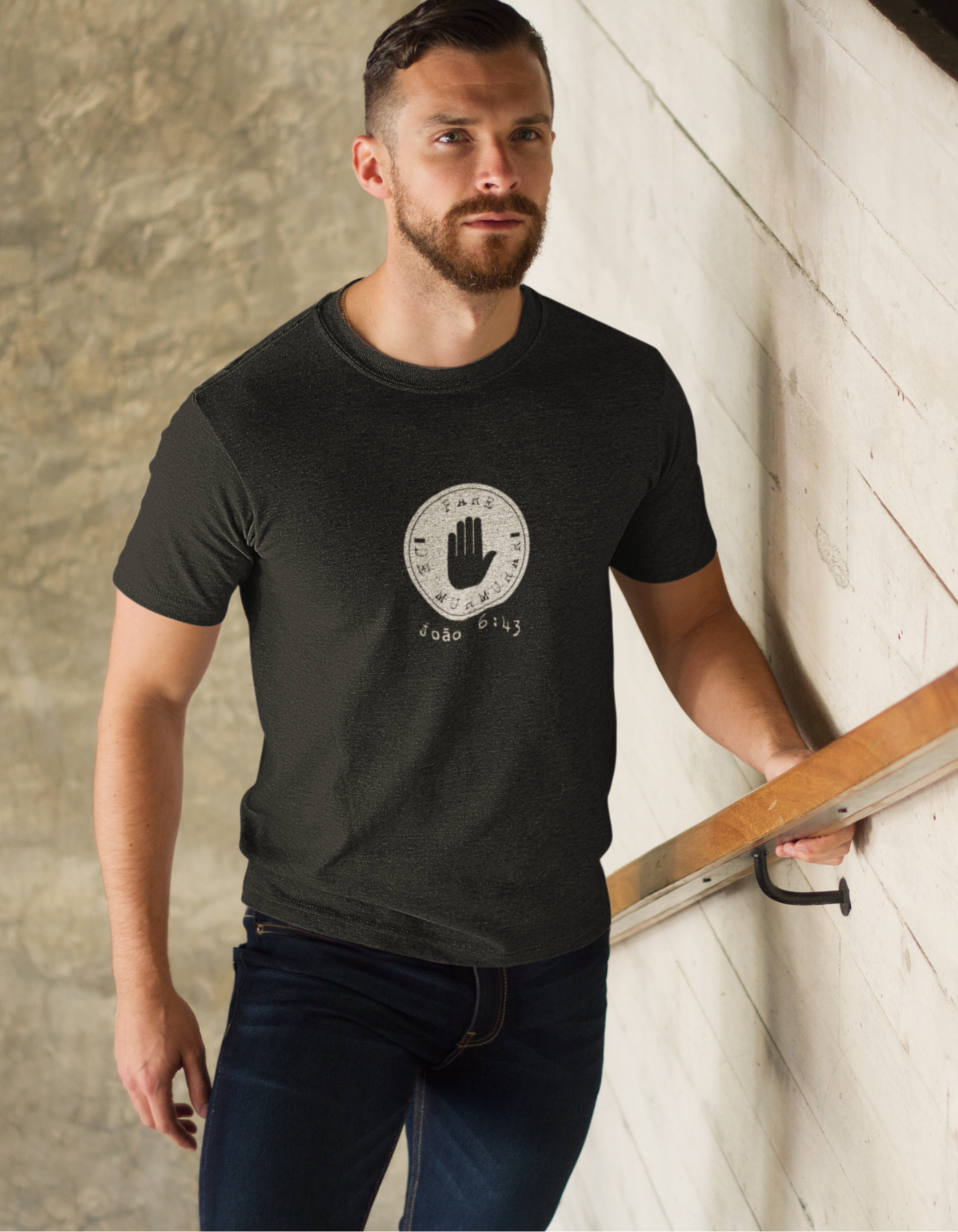 Nome do produto: T-SHIRT MASCULINA - MALHA PRIME - PARE DE MURMURAR (WHITE)