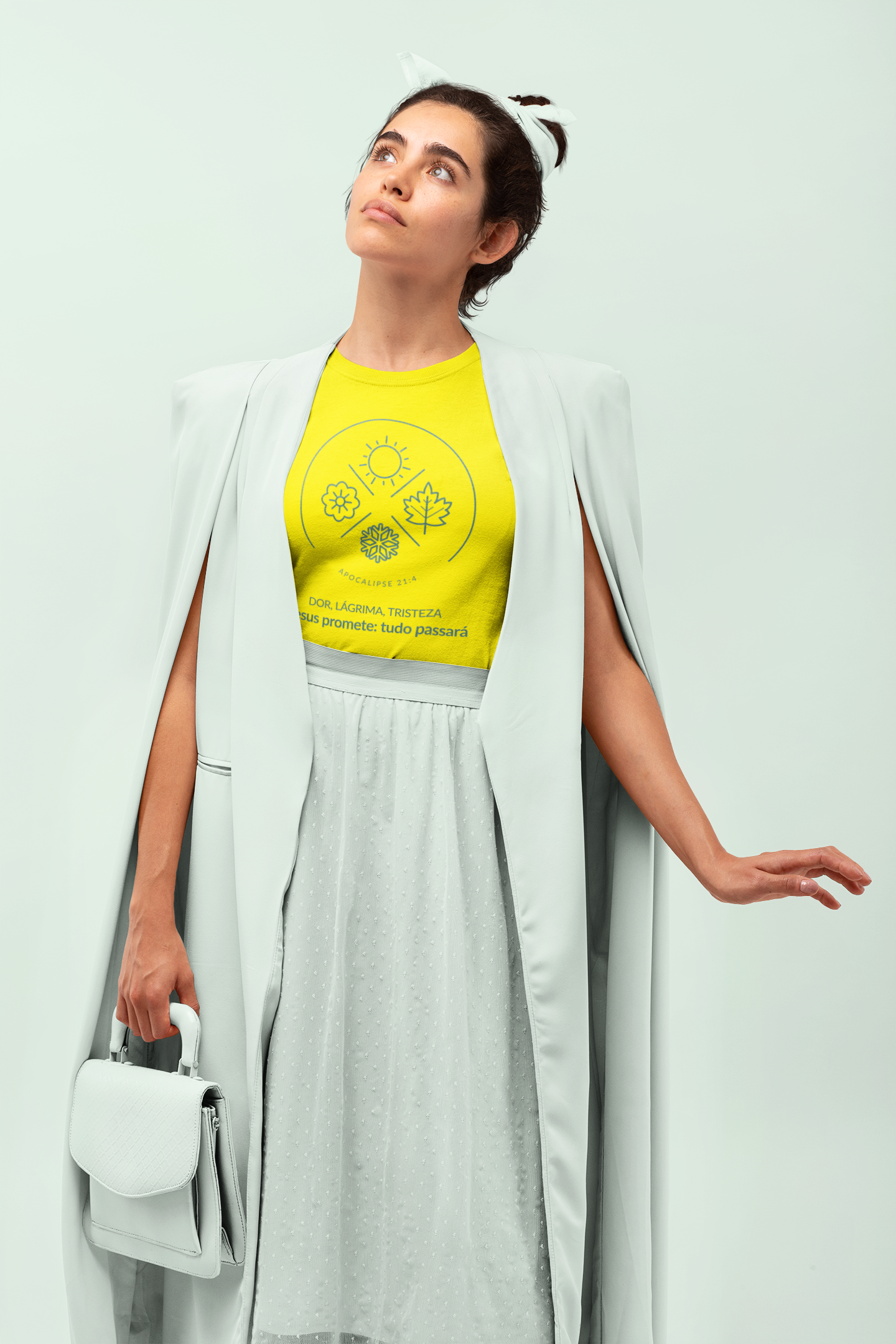 Nome do produto: T-SHIRT FEMININA - MALHA CLASSICA - ESTAÇÕES (GREEN)