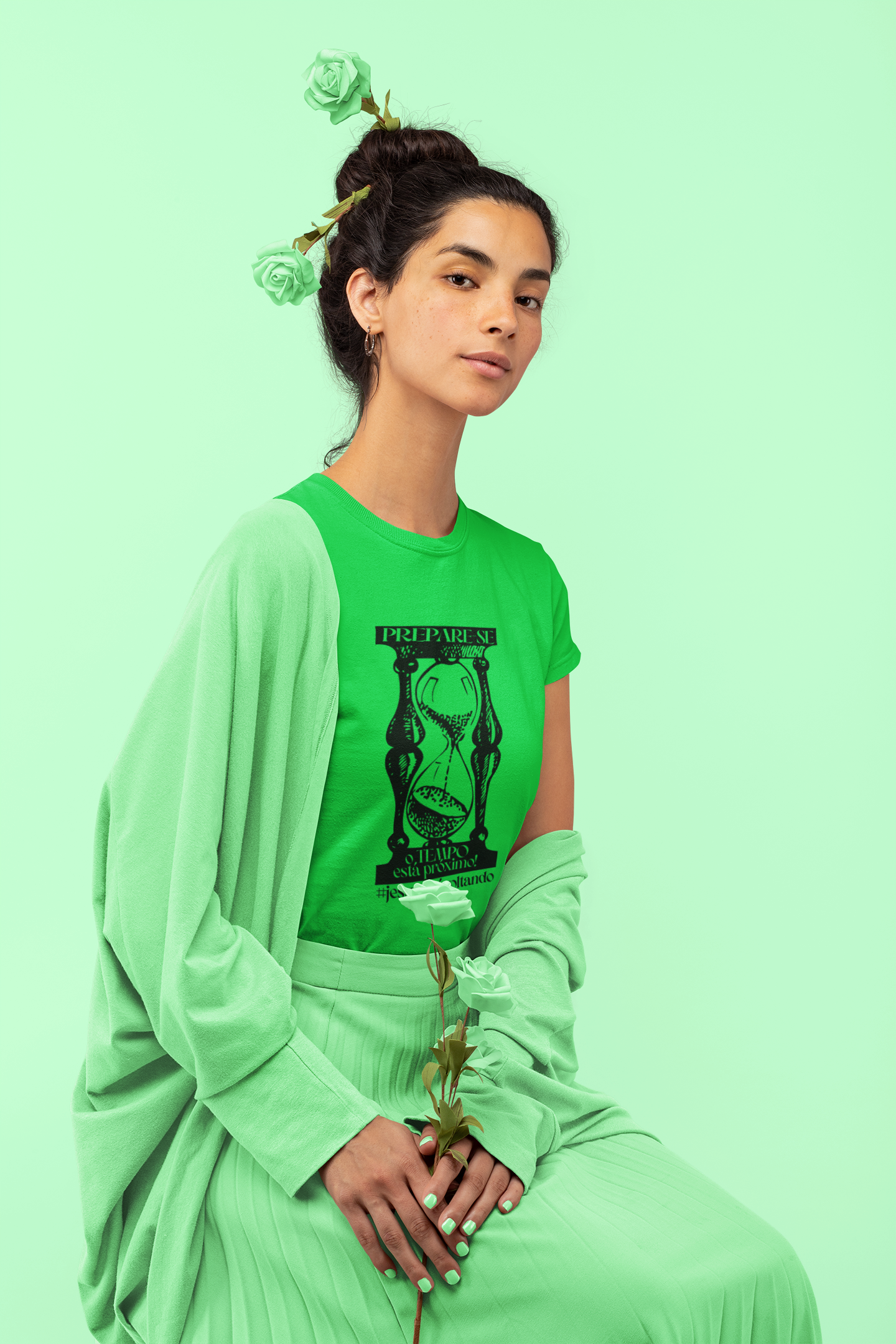 Nome do produto: T-SHIRT FEMININA - MALHA CLASSICA - PREPARE-SE! (BLACK)