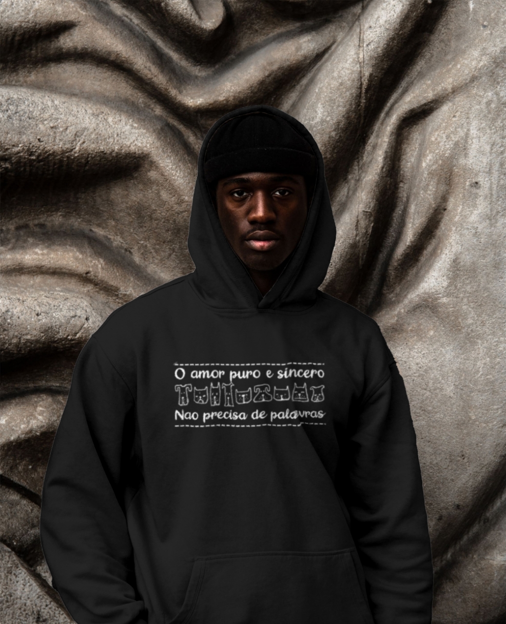 Nome do produto: Camisa Moletom Preta - Amor Pet