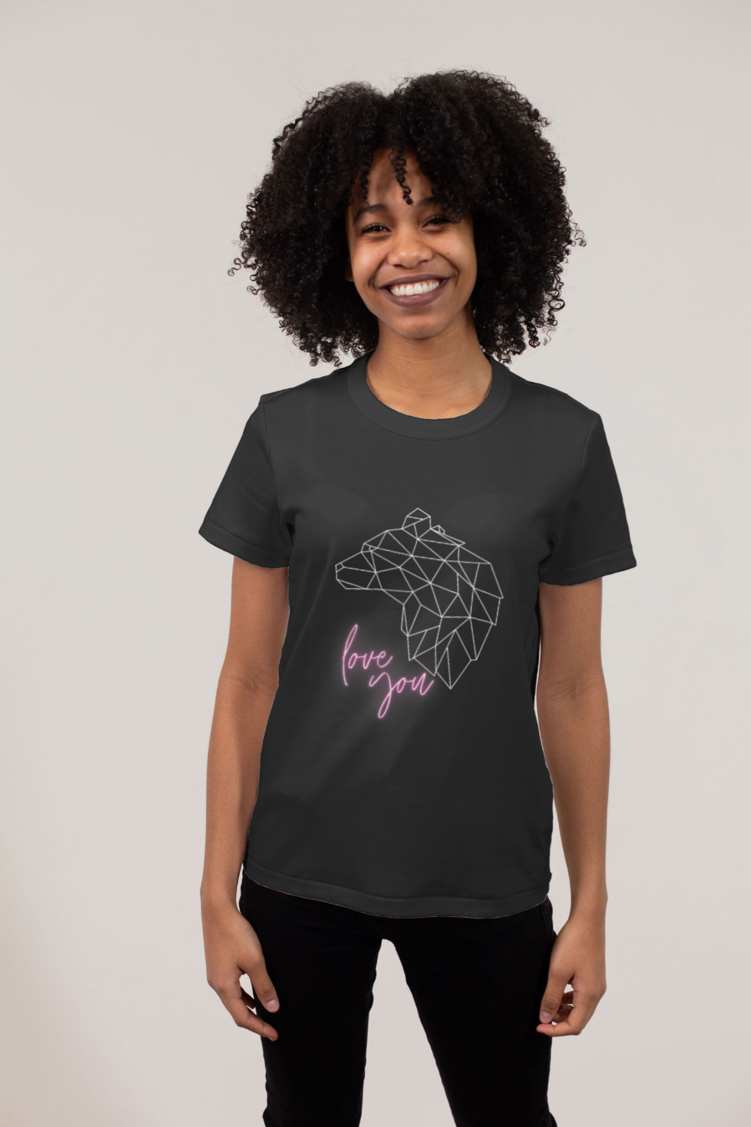 Nome do produto: CAMISETA BABYLOOK - URSO LOVE YOU