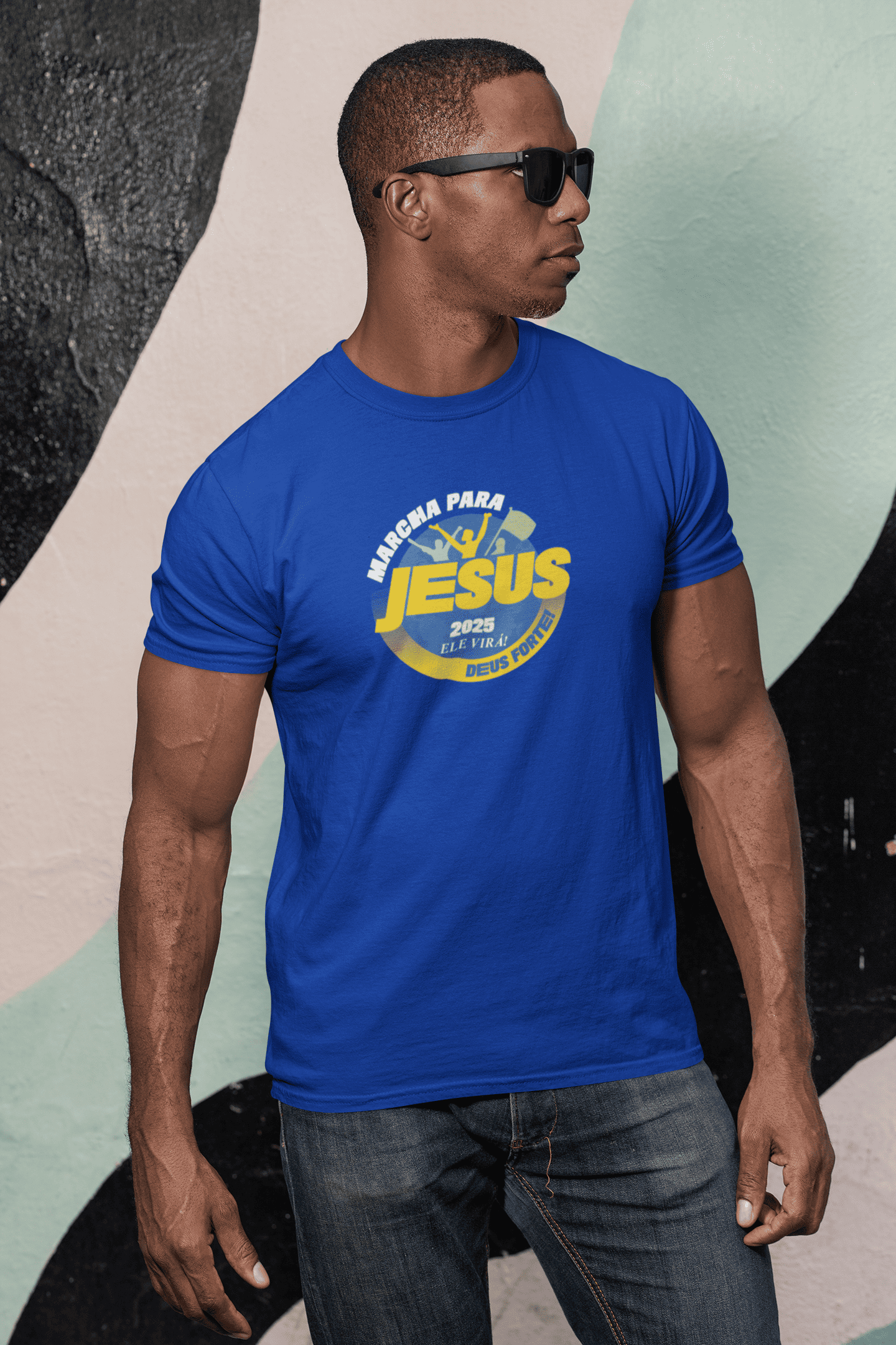 Camiseta Marcha Para Jesus 2025 - 100% algodão - Frente