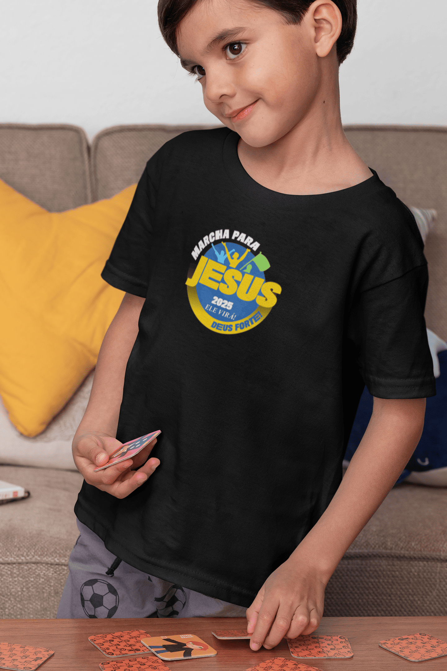 Camiseta Kids Unissex | Marcha Para Jesus 2025 (02 a 08 anos) - Frente