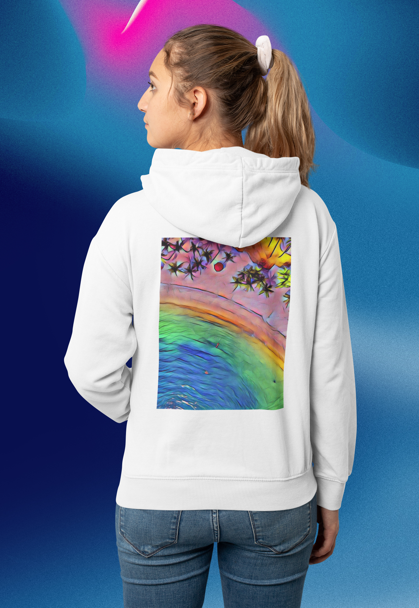 Nome do produto: Moletom Praia Arco Iris