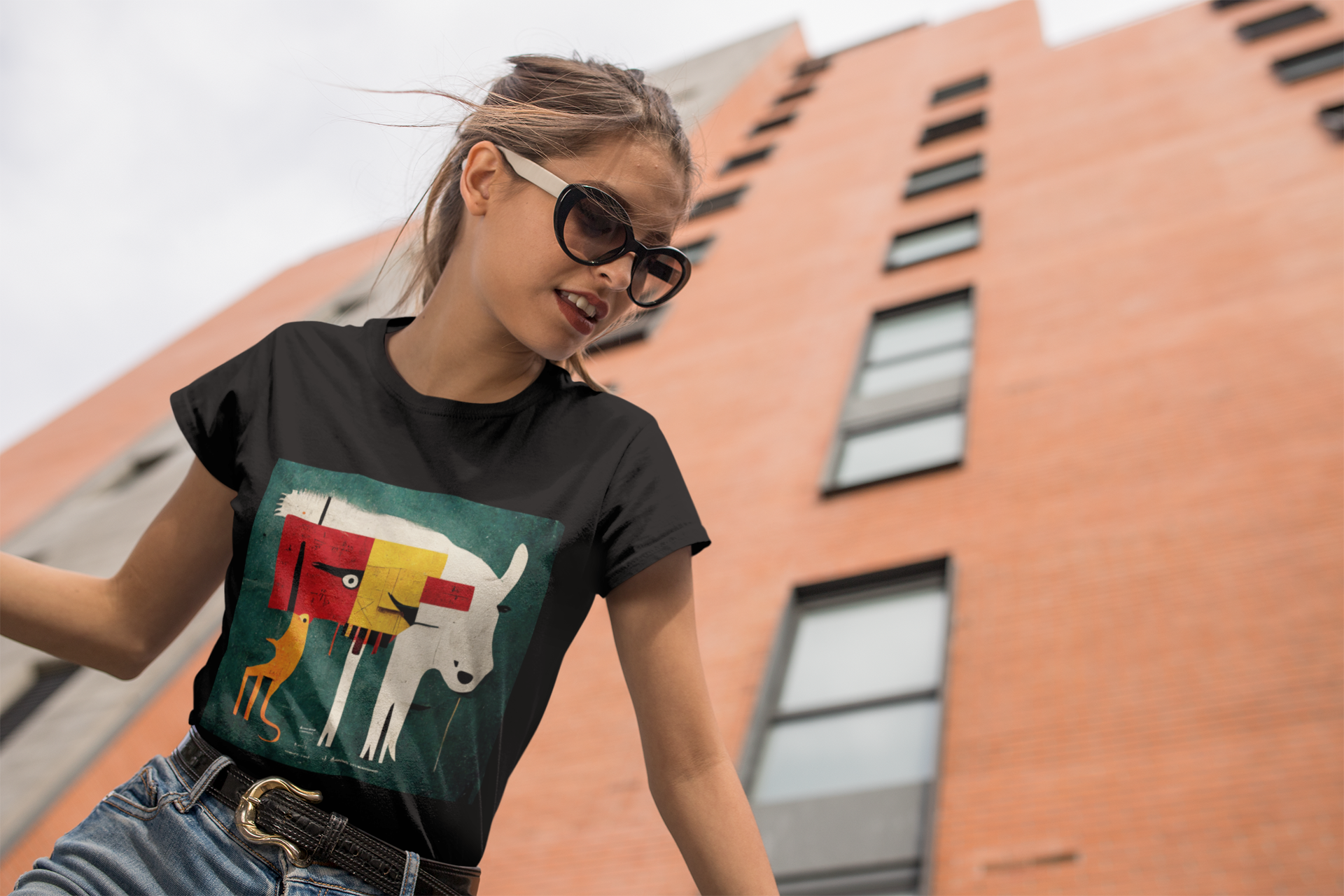 Nome do produto: Camiseta Baby Long Geometrica