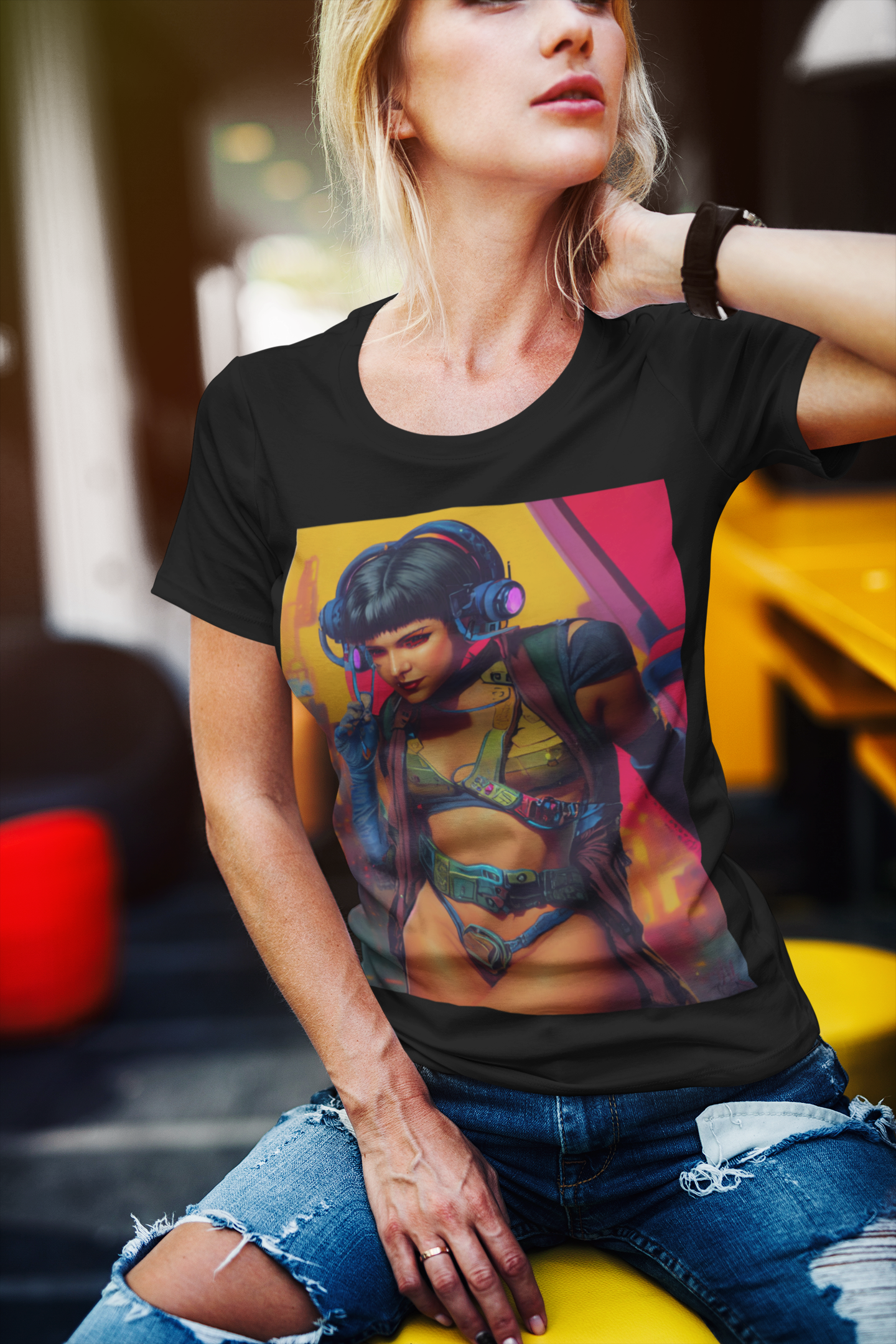 Nome do produto: Camiseta Baby Long Garota Futurista