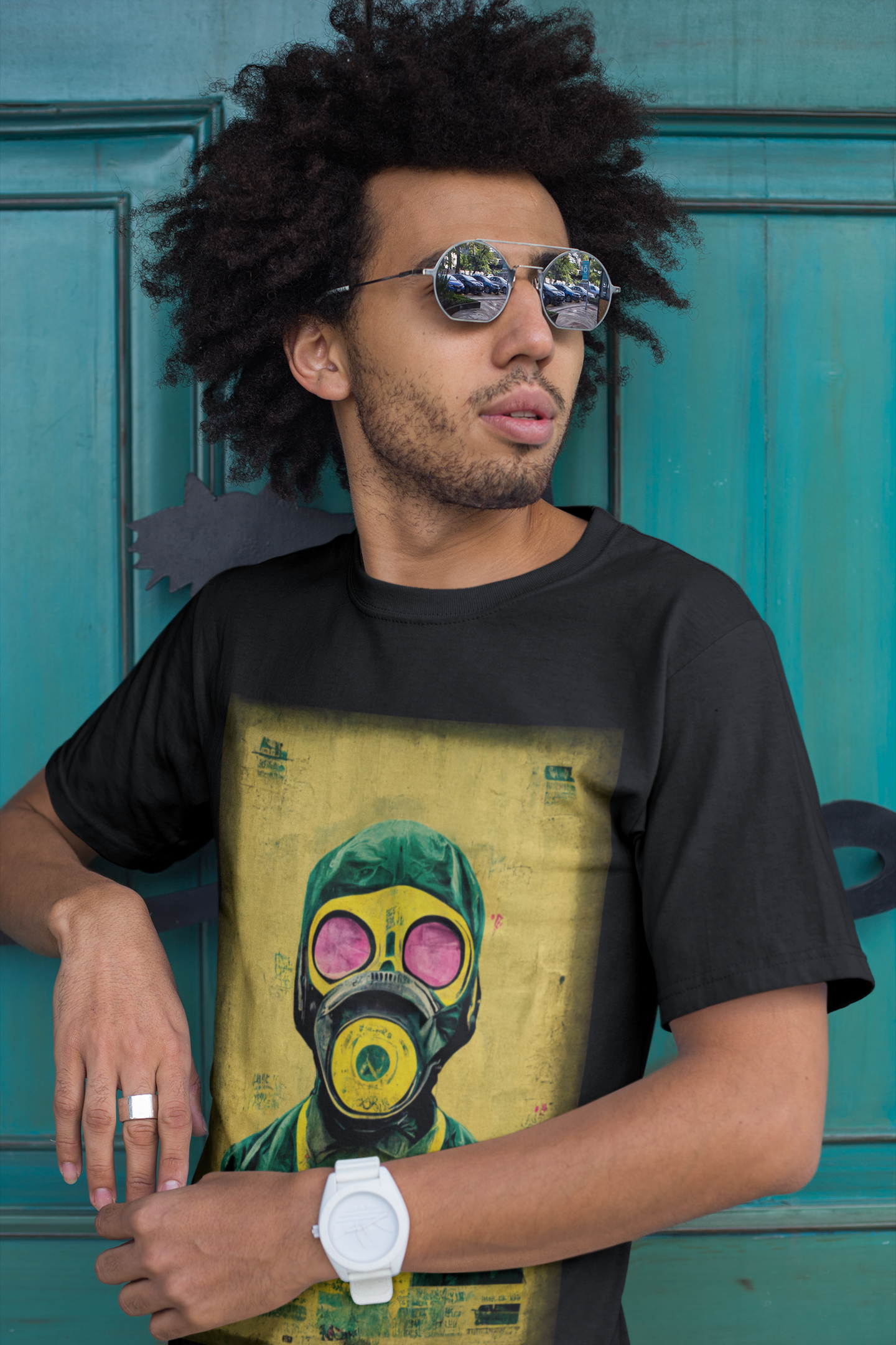 Nome do produto: Camiseta Masculina Mascara de Gas