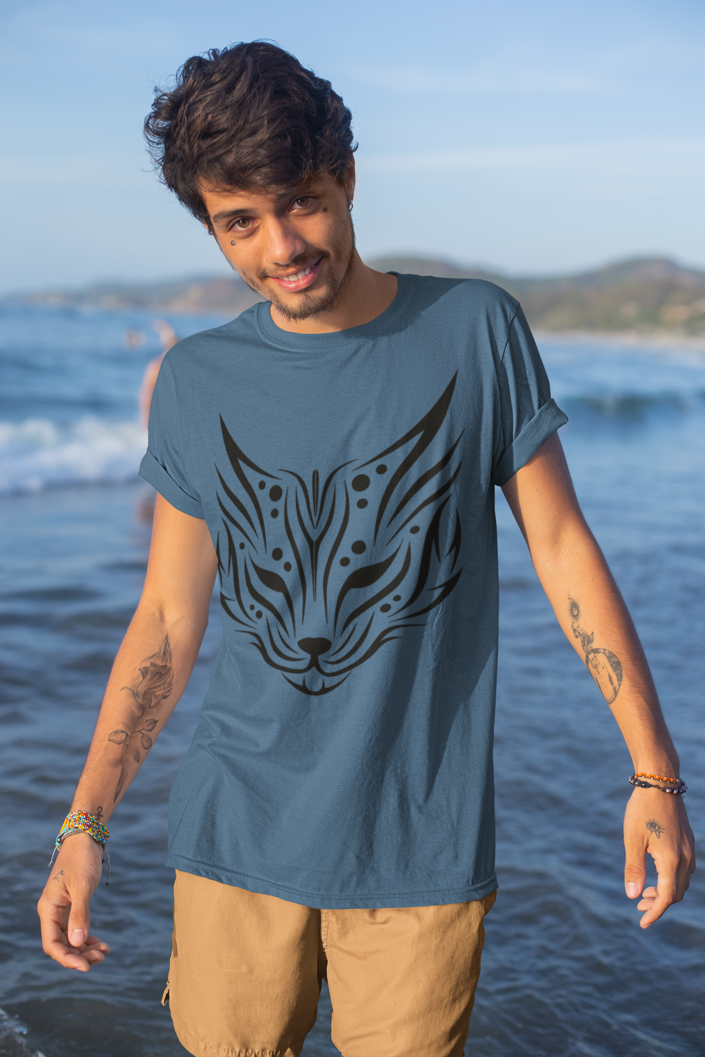 Nome do produto: Camiseta Masculina Tribal Leopardo