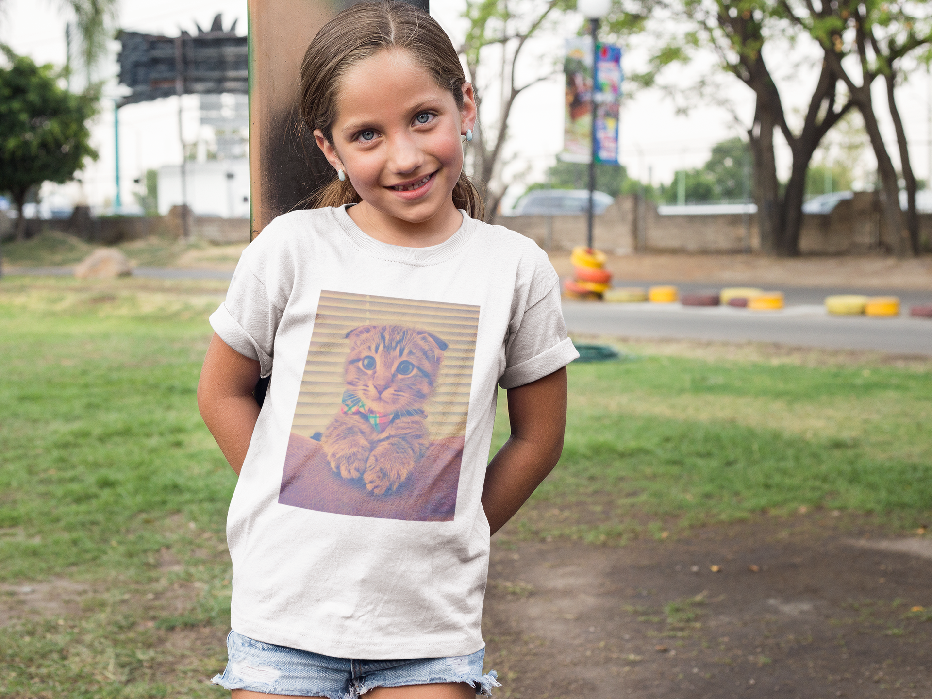 Nome do produto: Camiseta Infantil Gatinho 2