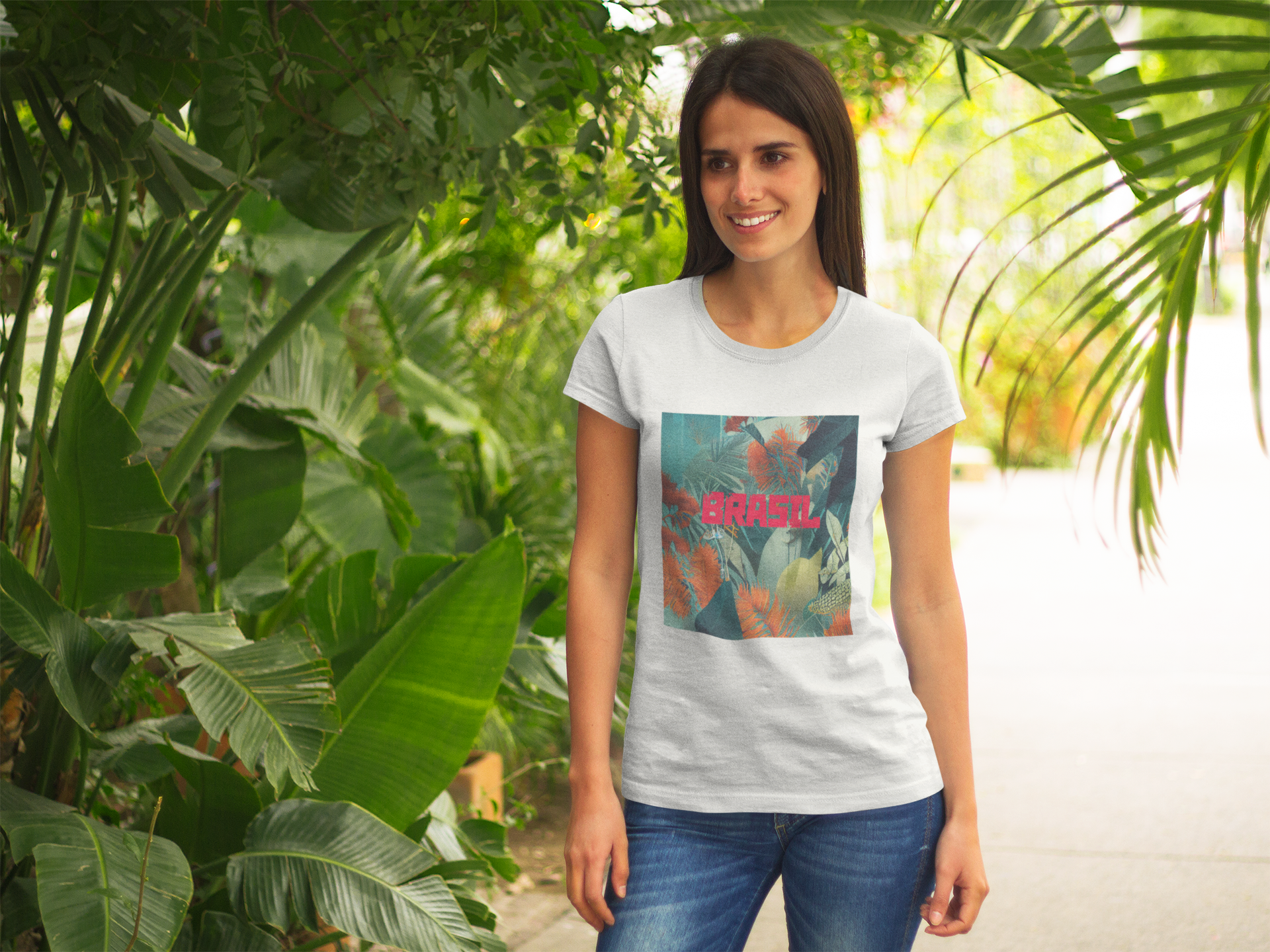 Nome do produto: Camiseta Baby long do Brasil tropical 1