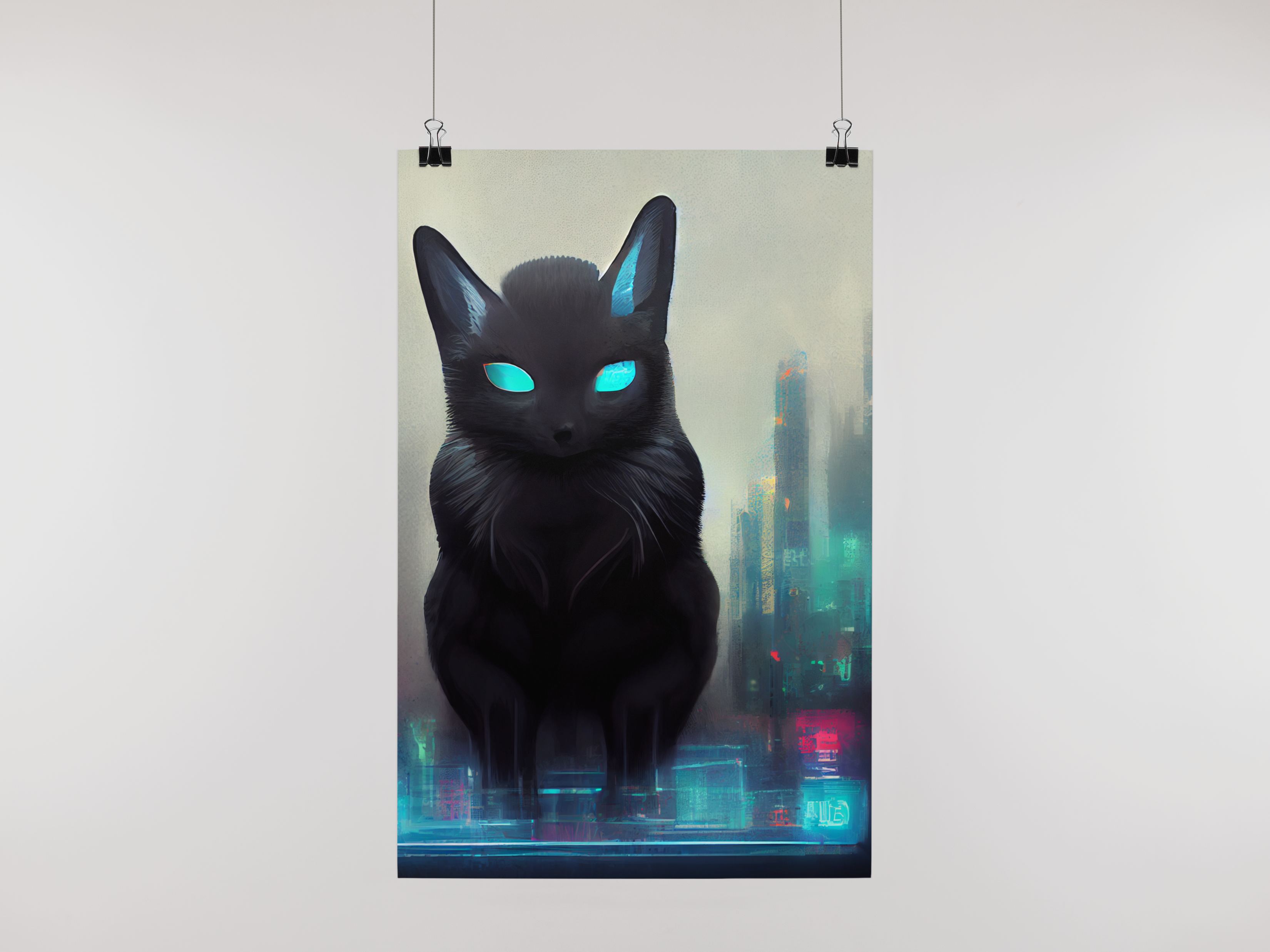 Nome do produto: Poster Gato Preto