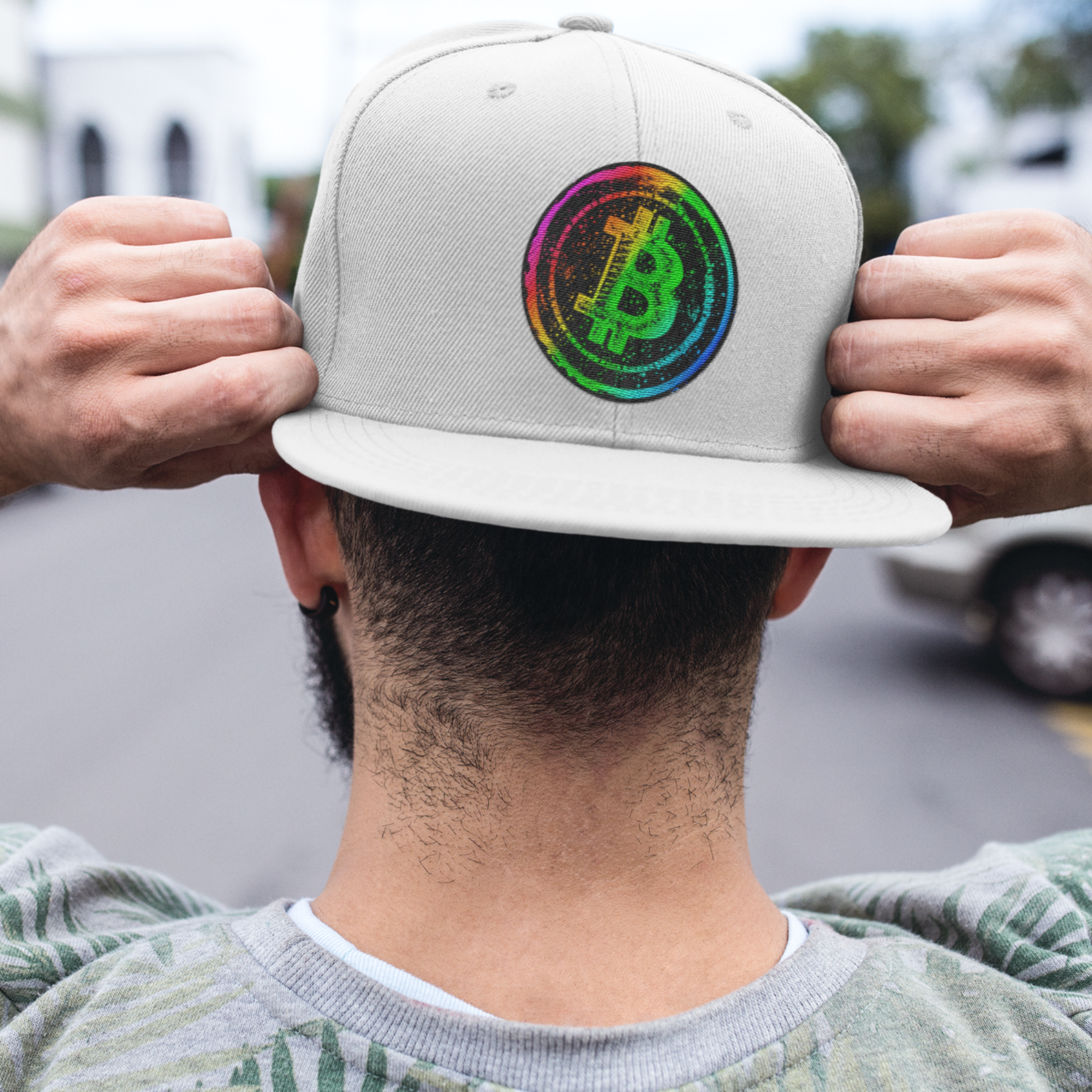 Nome do produto: Boné Bitcoin Rainbow BTC043-BB