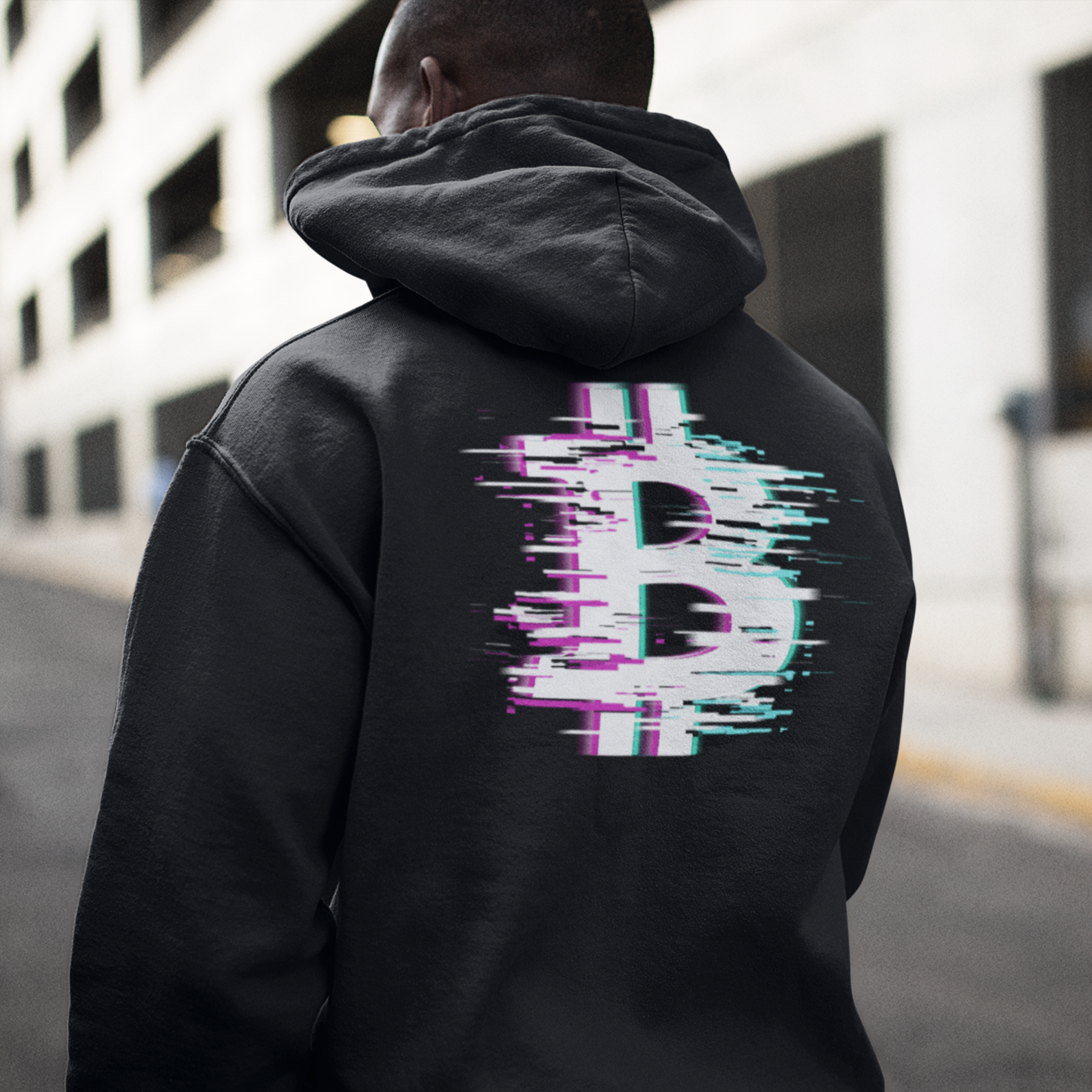 Nome do produto: Moletom Ziper Bitcoin Glitch (W) BTC015-MZ