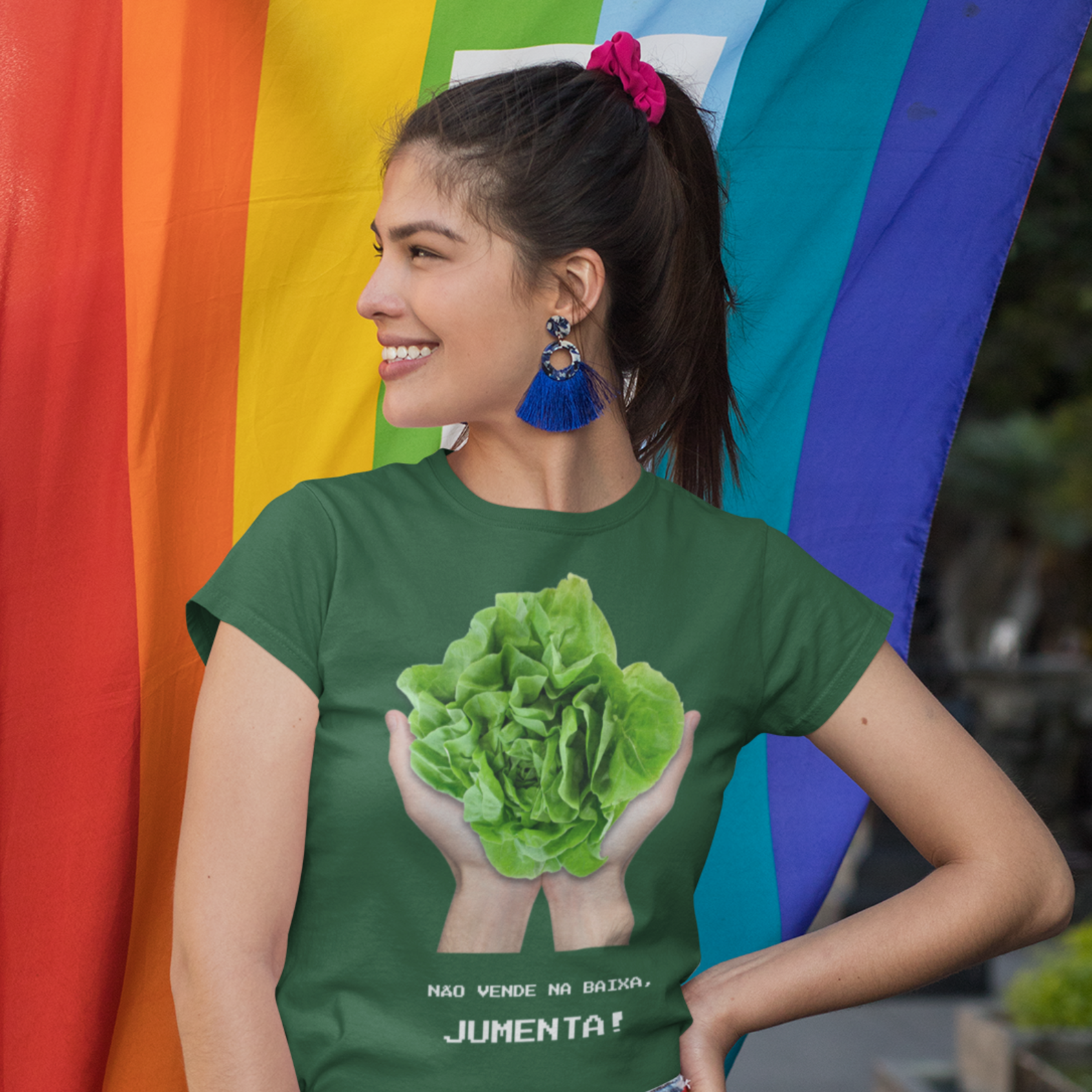 Nome do produto: Baby Look Mão de Alface HUM001-BQ