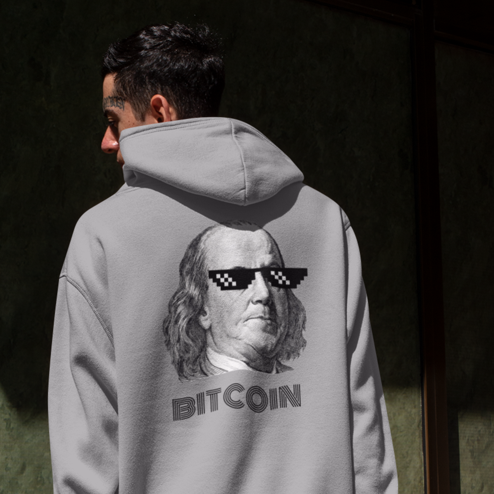 Nome do produto: Moletom Ziper Bitcoin Sunglasses BTC028-MZ