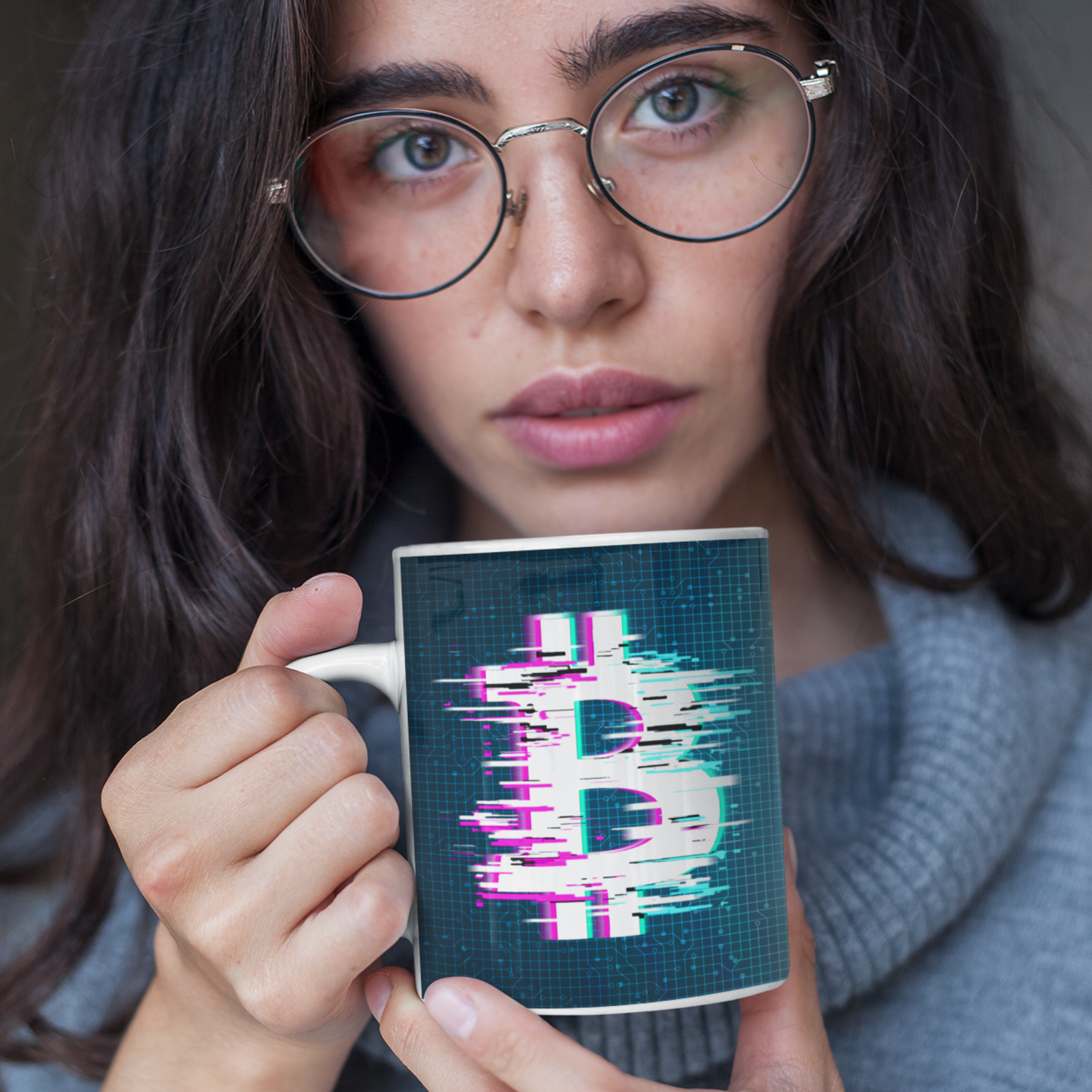 Nome do produto: Caneca Bitcoin Glitch BTC015-CA