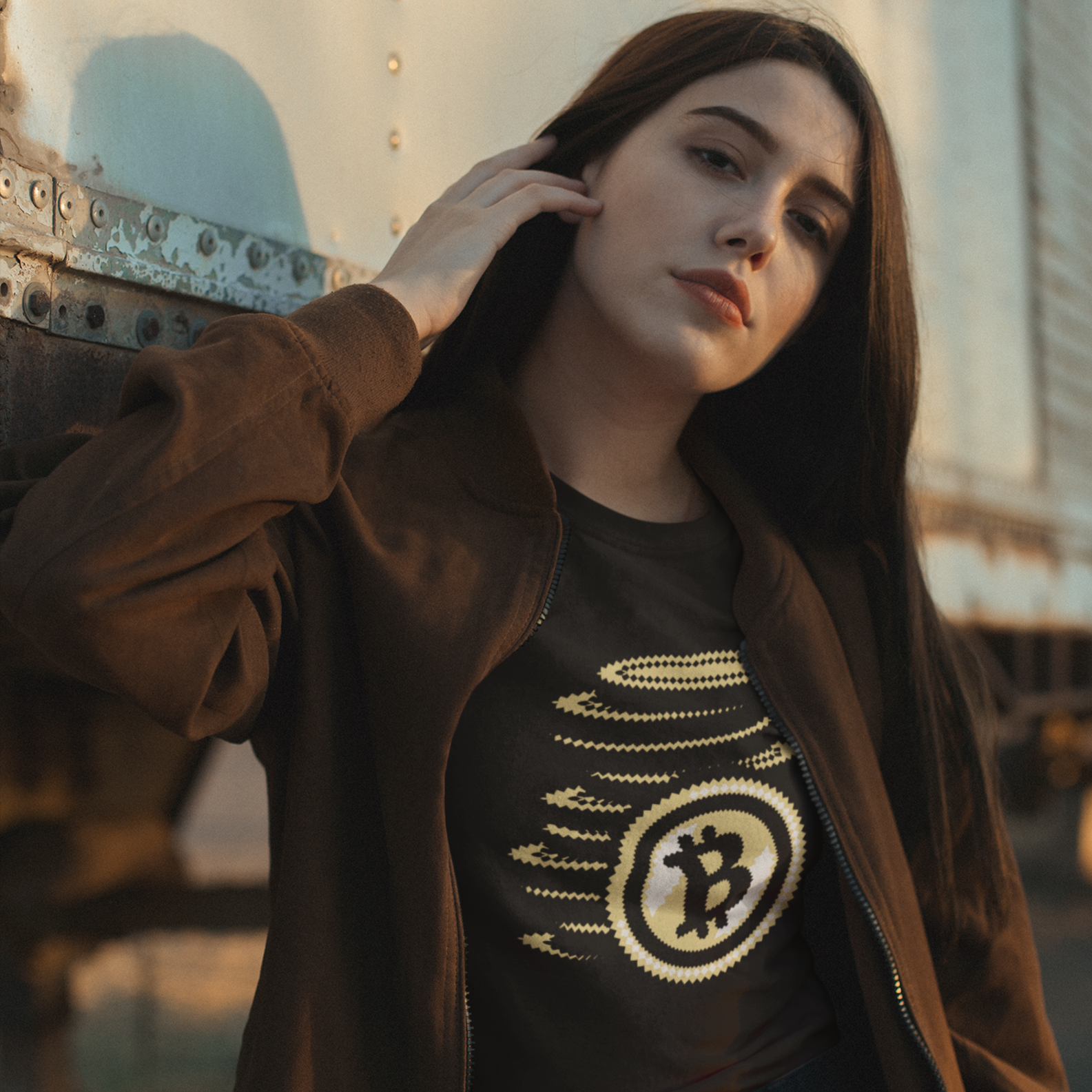Nome do produto: Baby Look Retrô Bitcoin BTC053-BQ
