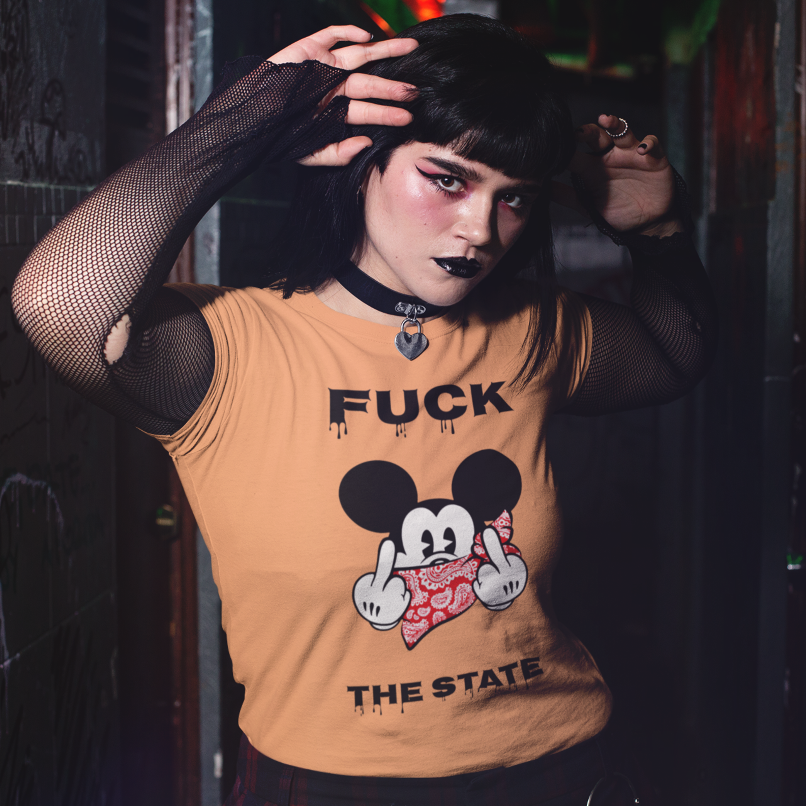 Nome do produto: Baby Look Estonada Fuck The State (B) ANC012-BE 