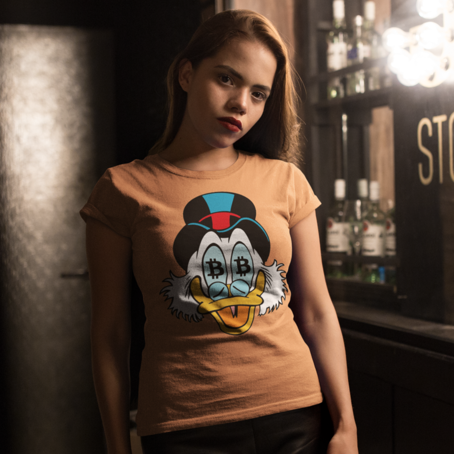 Nome do produto: Baby Look Estonada McDuck Bitcoin BTC024-BE