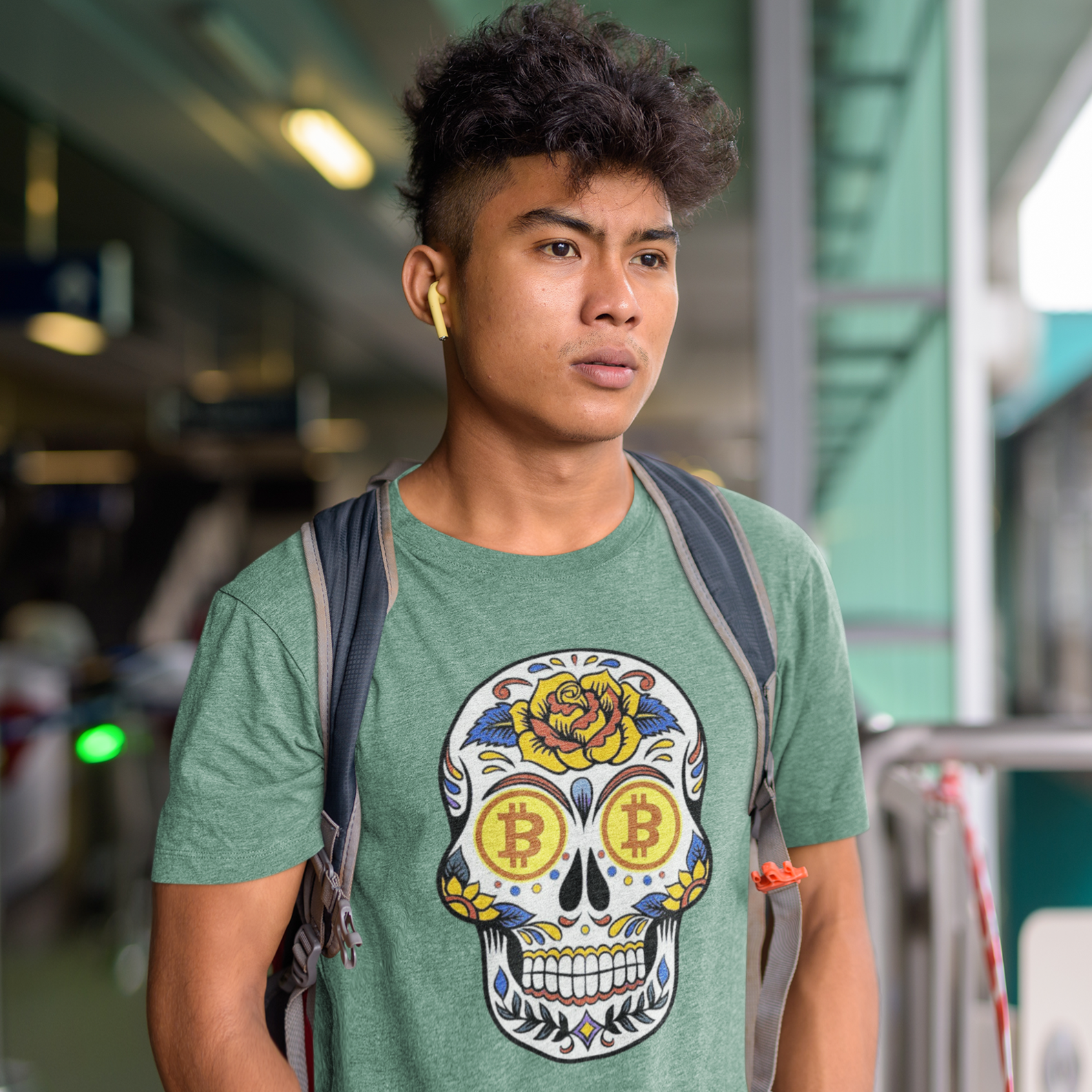 Nome do produto: Camiseta Estonada Bitcoin Skull BTC029-CE