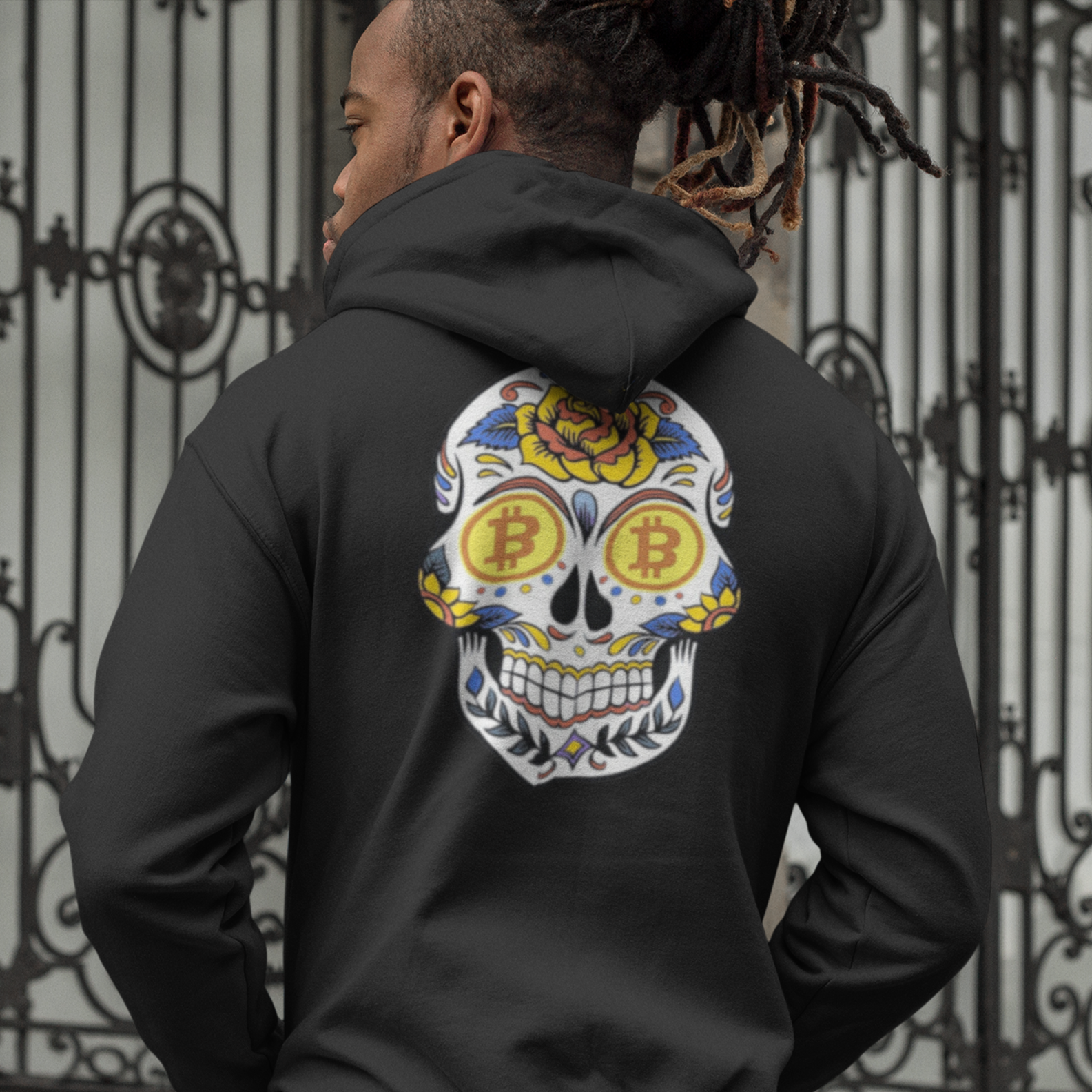 Nome do produto: Moletom Ziper Bitcoin Skull BTC029-MZ
