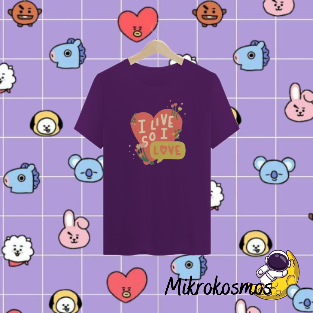 Nome do produto: I Live So I Love T-shirt