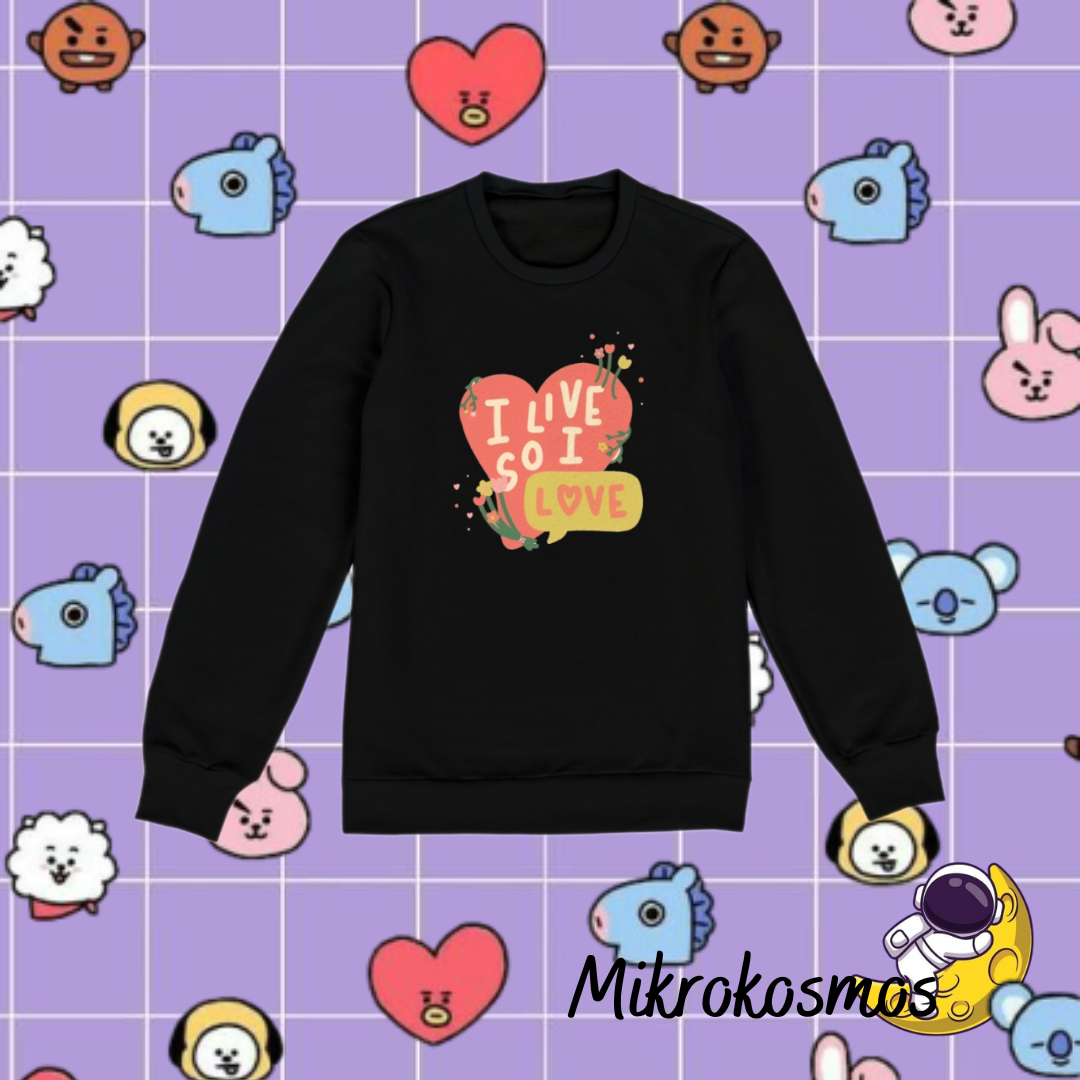 Nome do produto: Moletom I Live So I Love