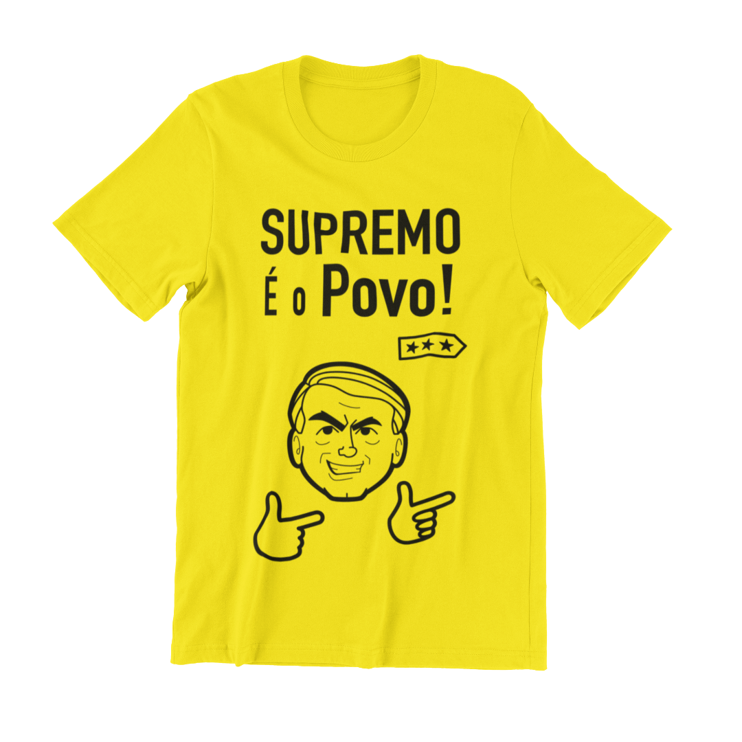 Camiseta Supremo é o Povo - Amarela, unissex