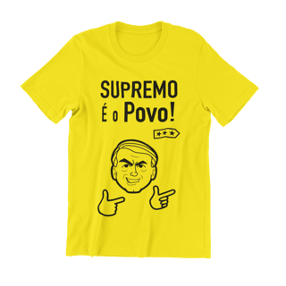 Camiseta Supremo é o Povo - Amarela, unissex