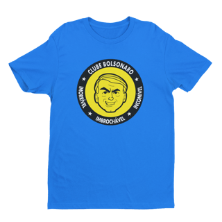 Camiseta Clube Bolsonaro - Azul, Cinza e Amarela