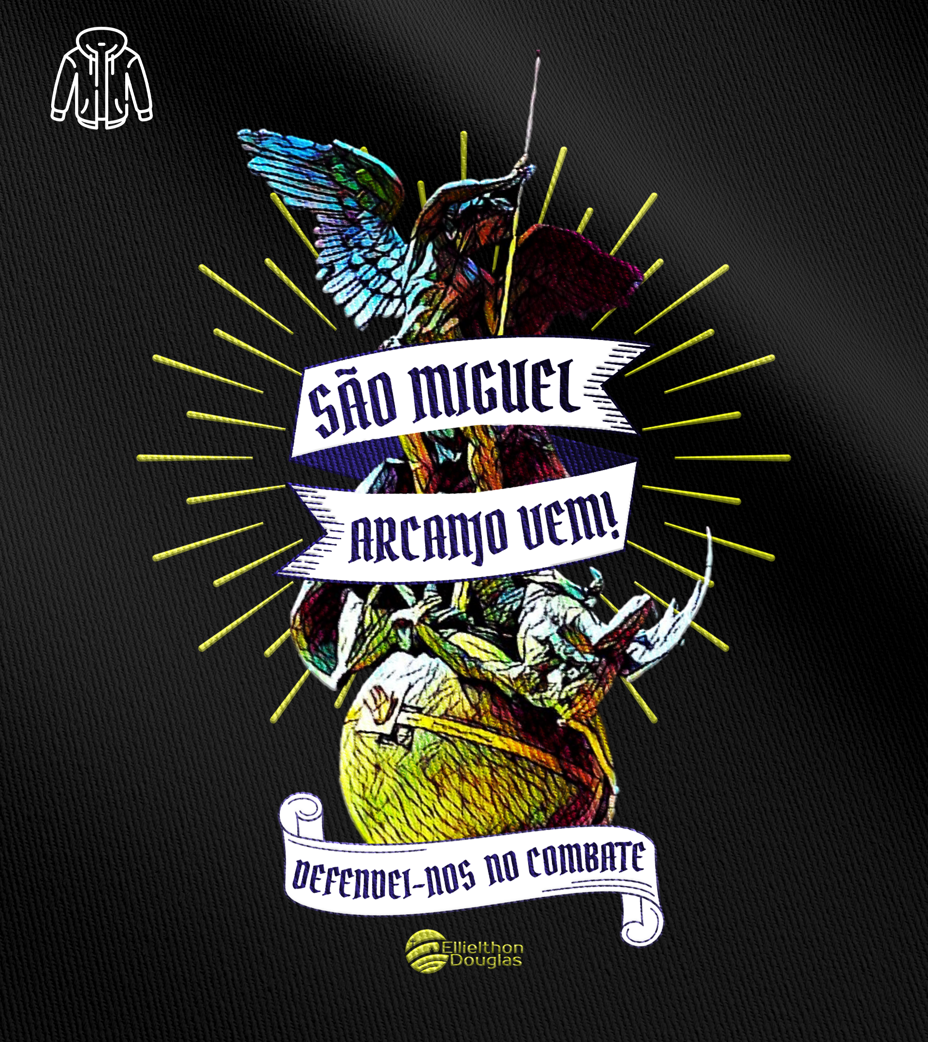 Nome do produto: Moletom com zíper Ellielthon Douglas - São Miguel Arcanjo