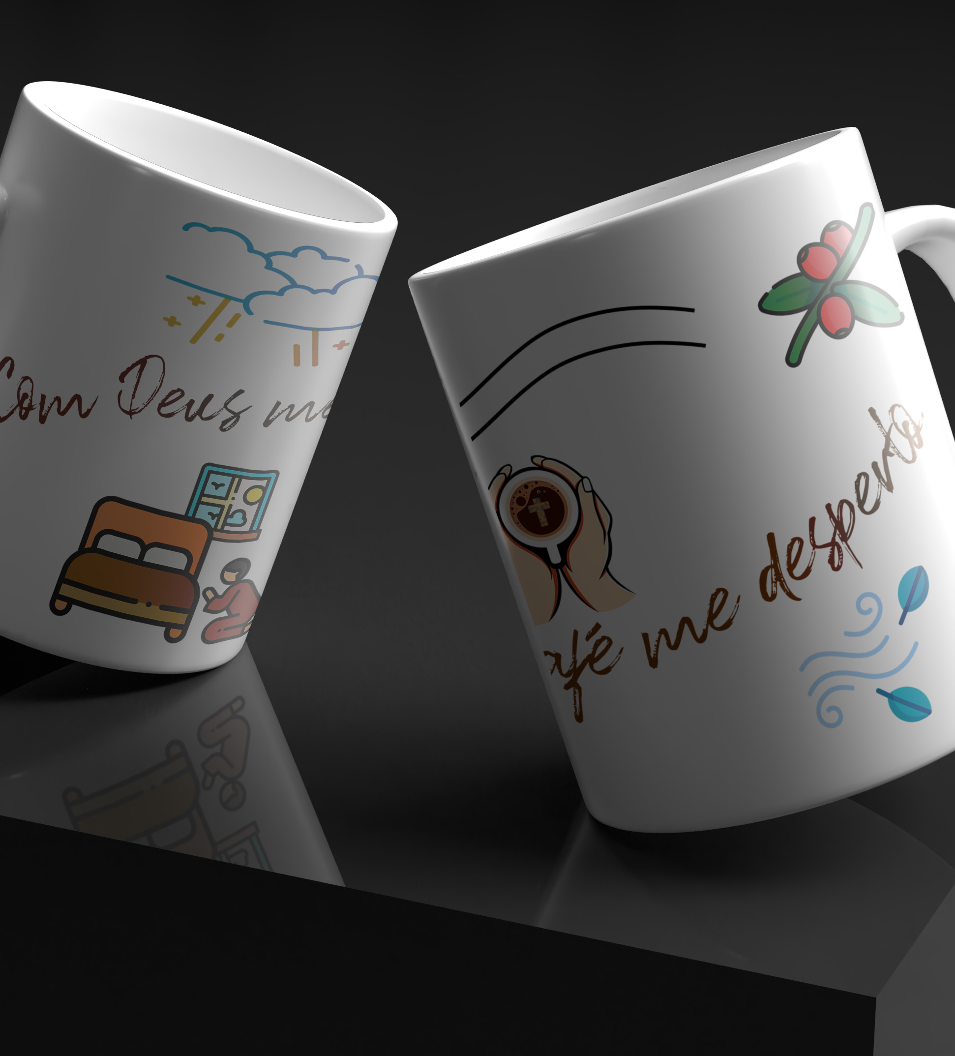 Nome do produto: Caneca Renan Azevedo - Com Deus me Levanto