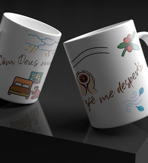 Caneca Renan Azevedo - Com Deus me Levanto