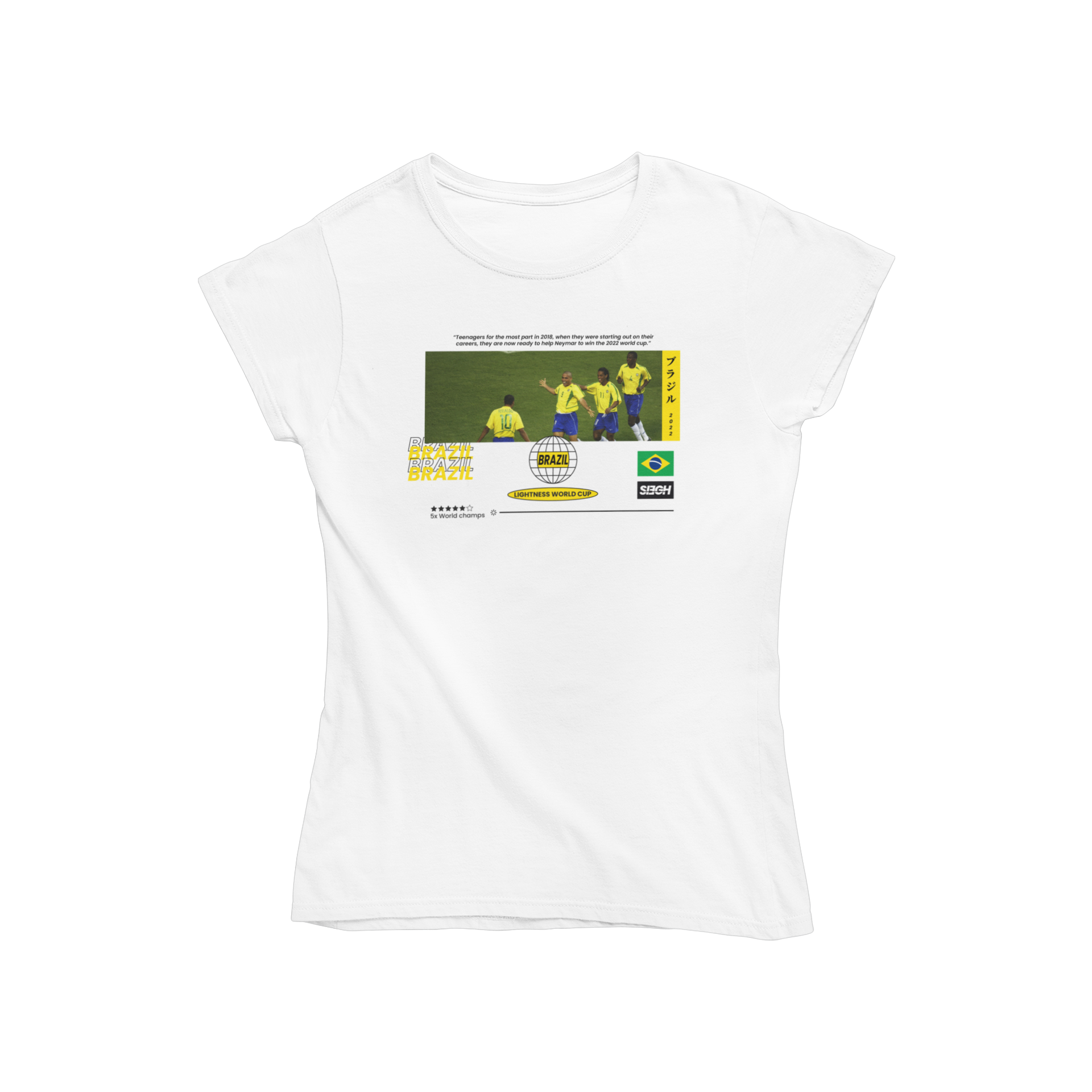 Nome do produto: CAMISETA BABY LONG WORLD CUP 2022 BRASIL