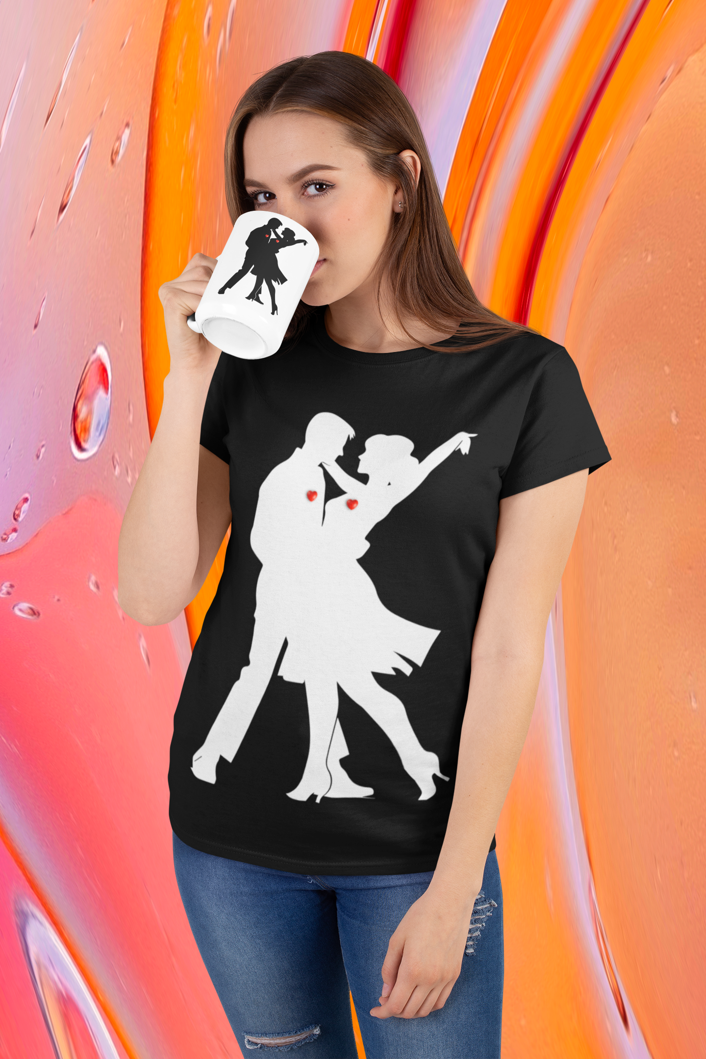 Nome do produto: Camiseta Dimona Feminina Amar é Dançar