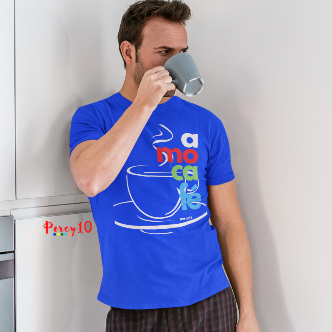Nome do produto: Camiseta Dimona Masculina Personalizada Estampada Amo Café 