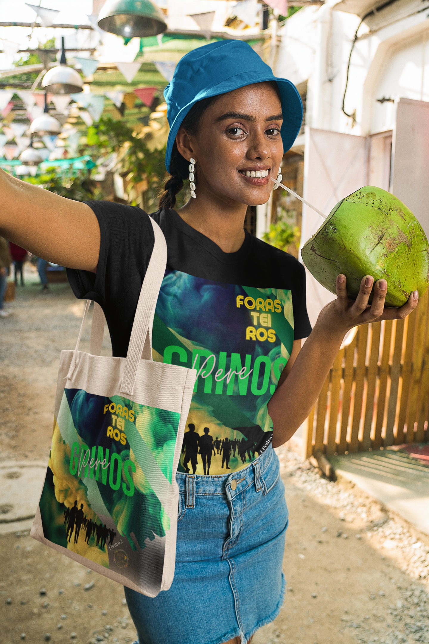 Nome do produto: Eco Bag Estampada Forasteiros Peregrinos