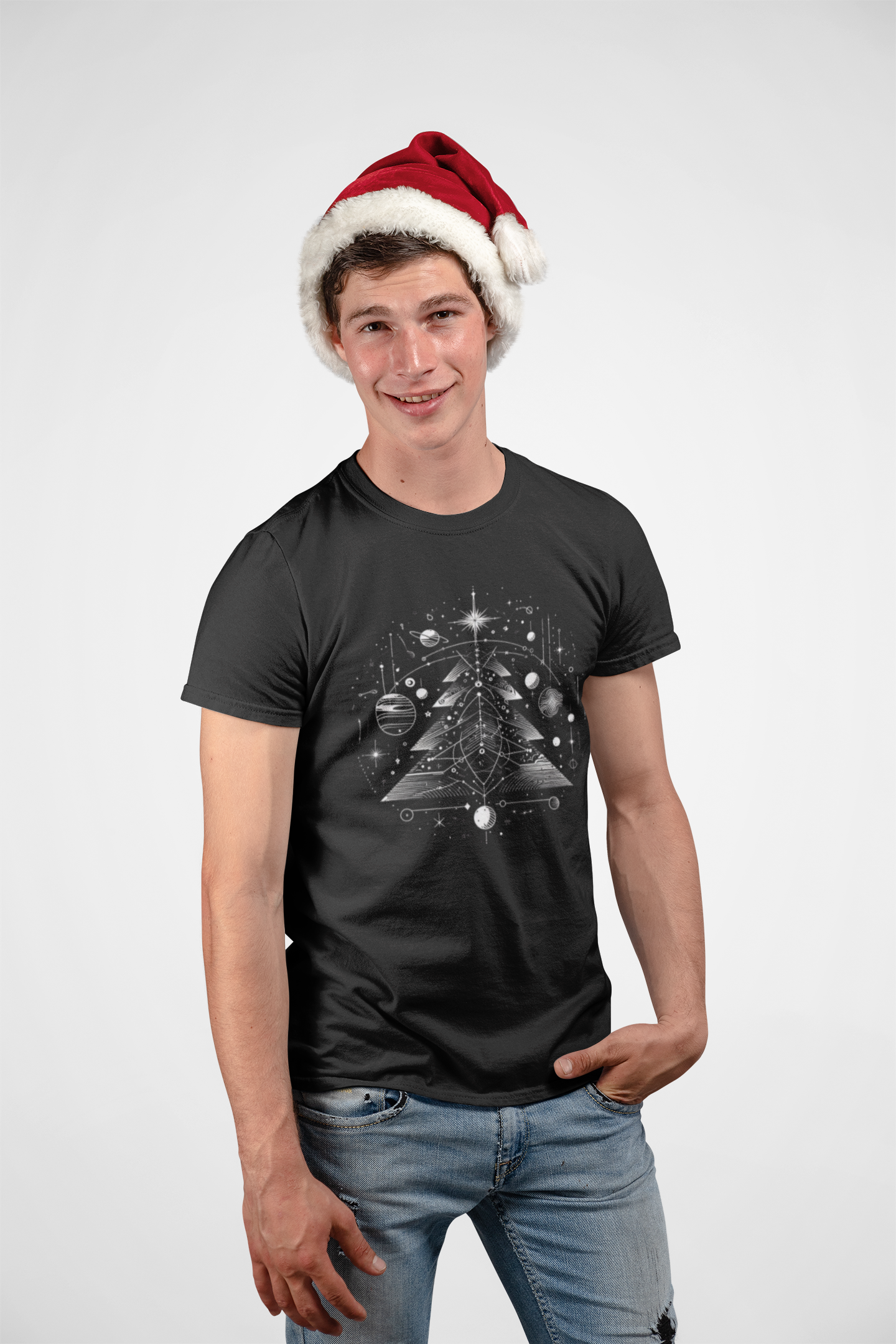 Nome do produto: Camiseta Estampada Natal Cósmico