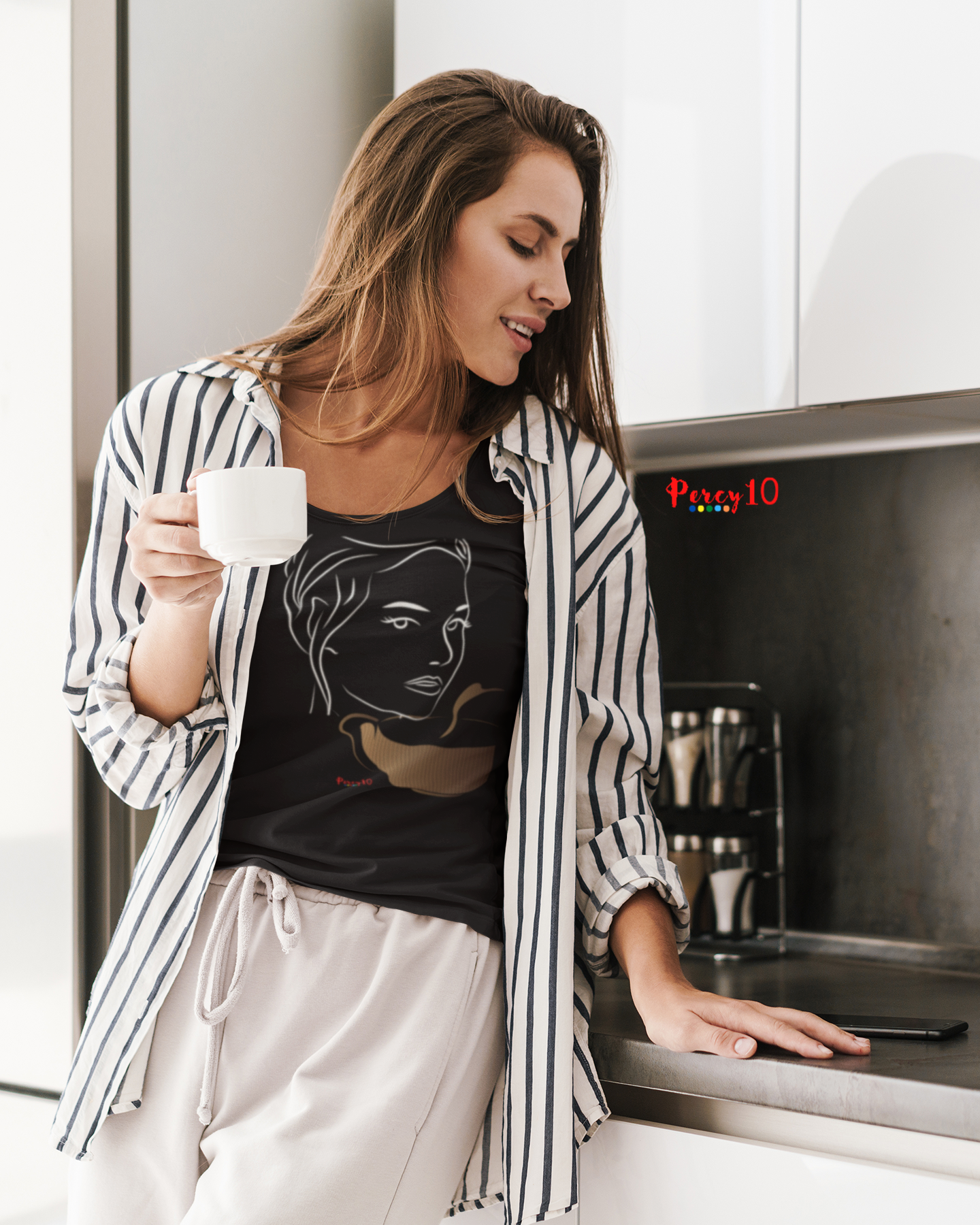 Nome do produto: Camiseta Dimona Feminina Estampada Amo Café 